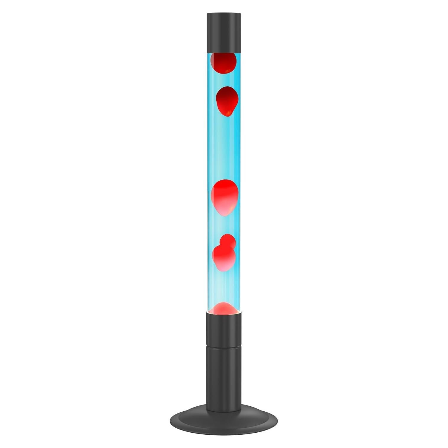 Lámpara de Movimiento Líquido LKUA 76 cm Agua Azul Cera Roja