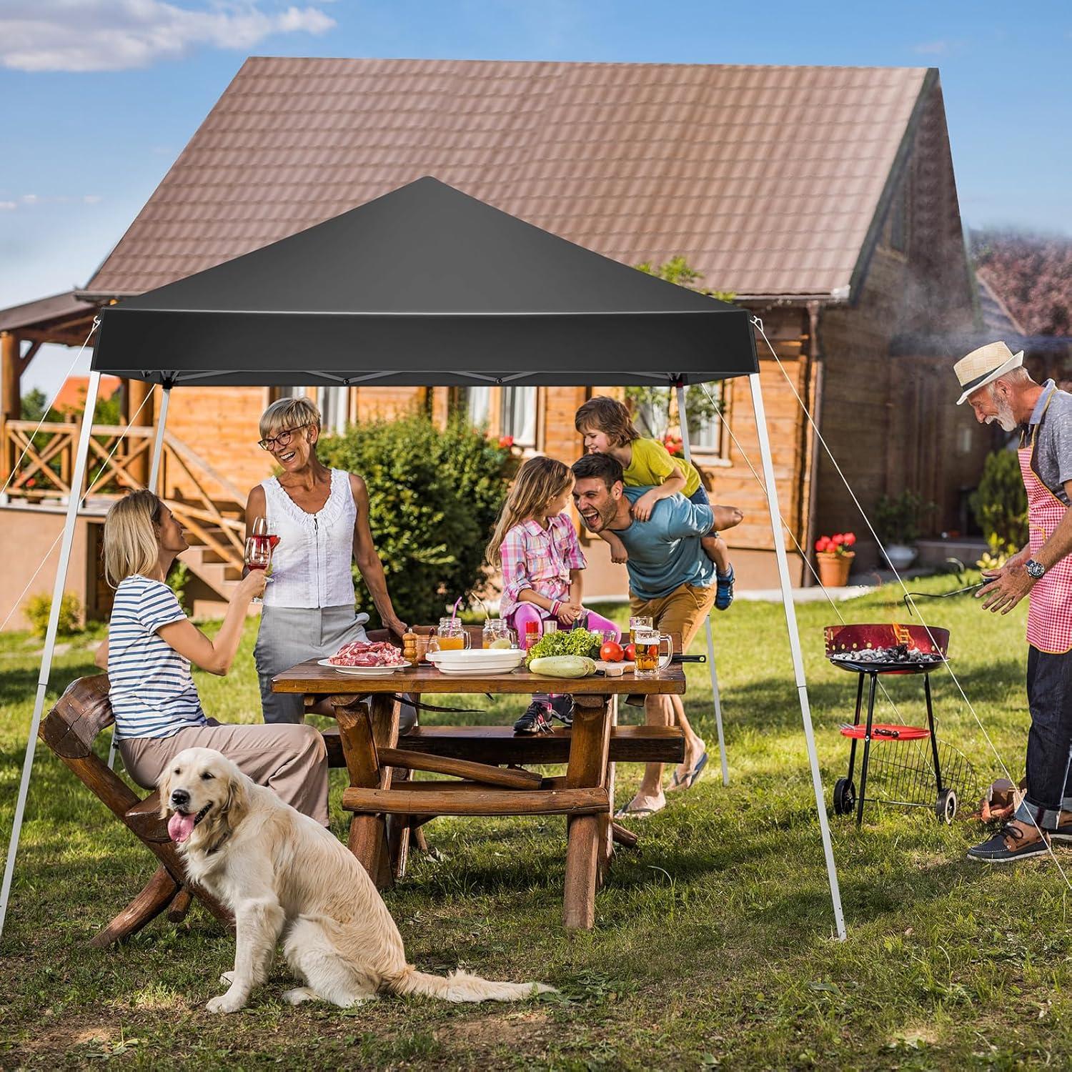 Carpa Plegable Pop Up Sepnefi 3x3m Impermeable Gris Oscuro