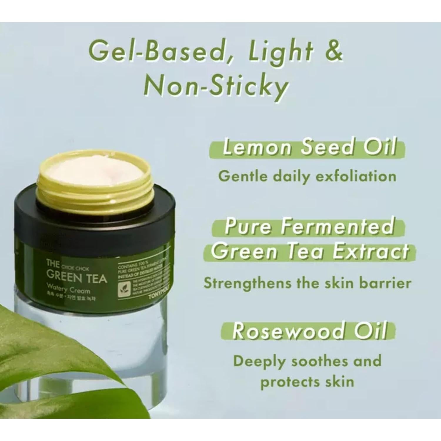 Crema Hidratante Acuosa TONYMOLY Té Verde Chok Chok 100ml