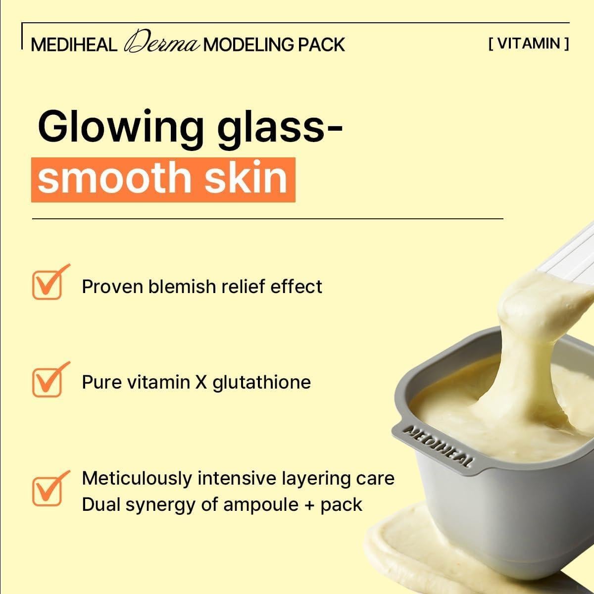 Mediheal Derma Modeling Pack Vitamina - Máscara Hidratante 28g