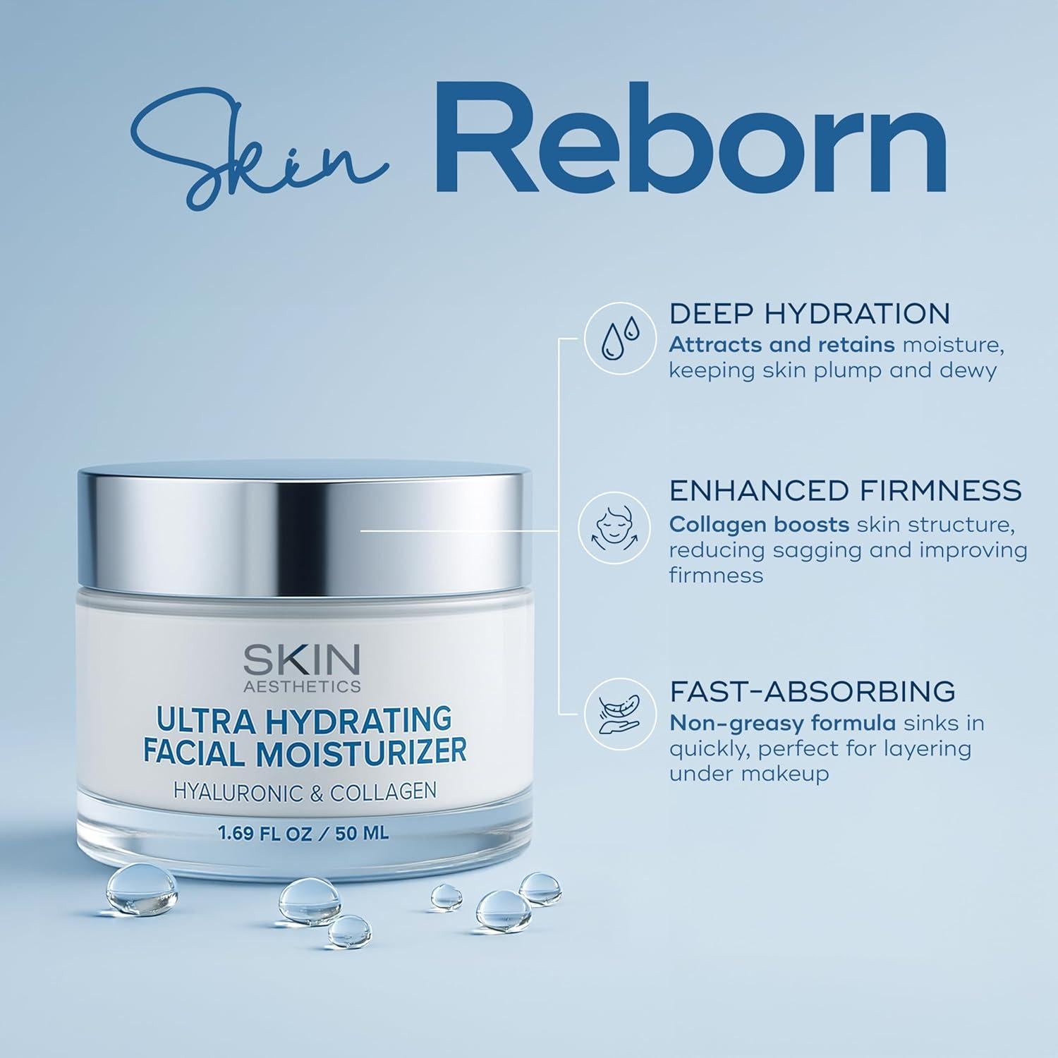 Hidratante Facial Skin Aesthetics 47.6g Retinol y Vitamina E