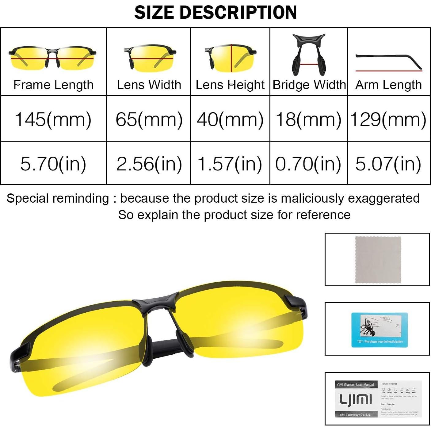 Gafas de sol YIMI fotoquímicas polarizadas UV400 para deportes