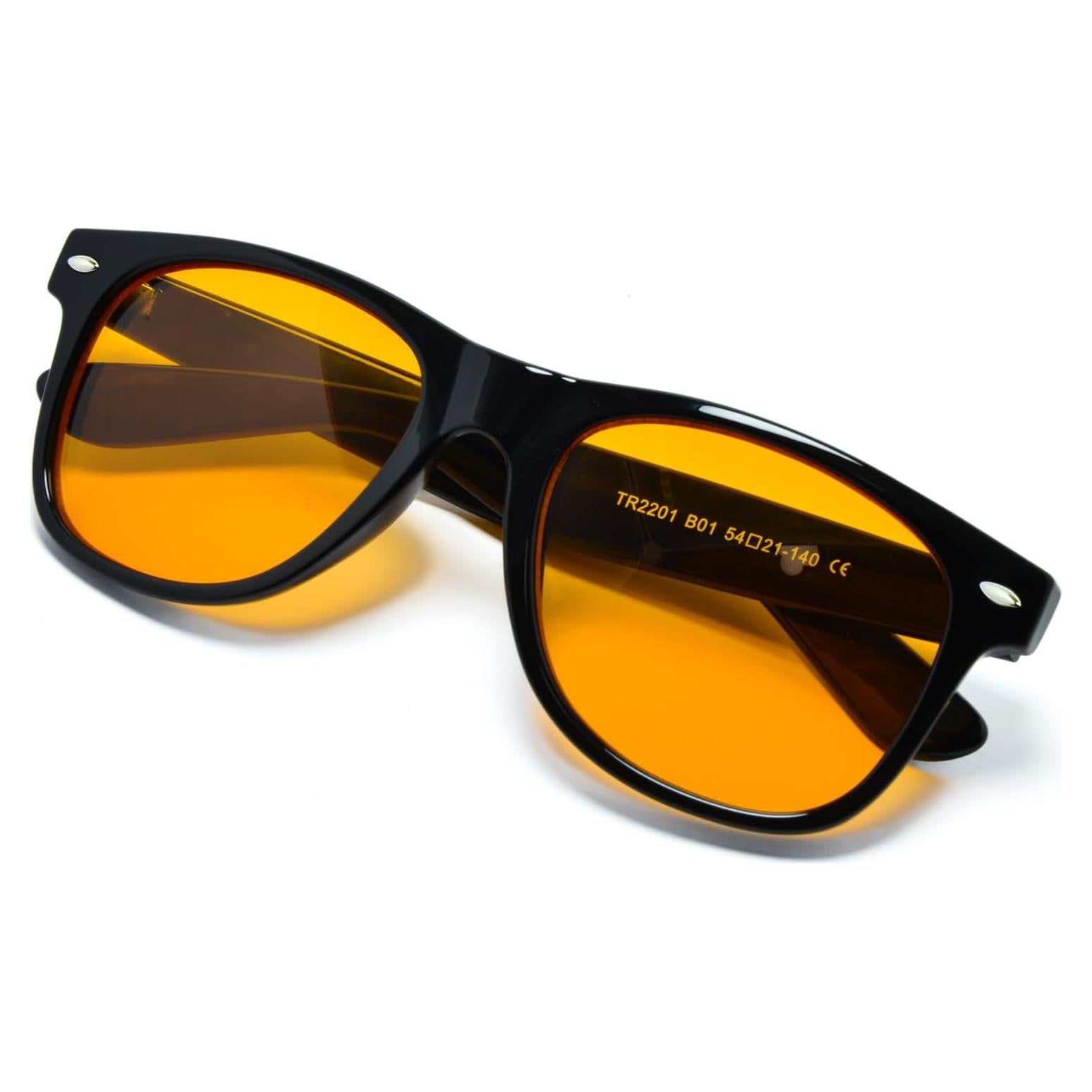 Gafas bloqueadoras de luz azul ámbar UV400 para juegos y computadora