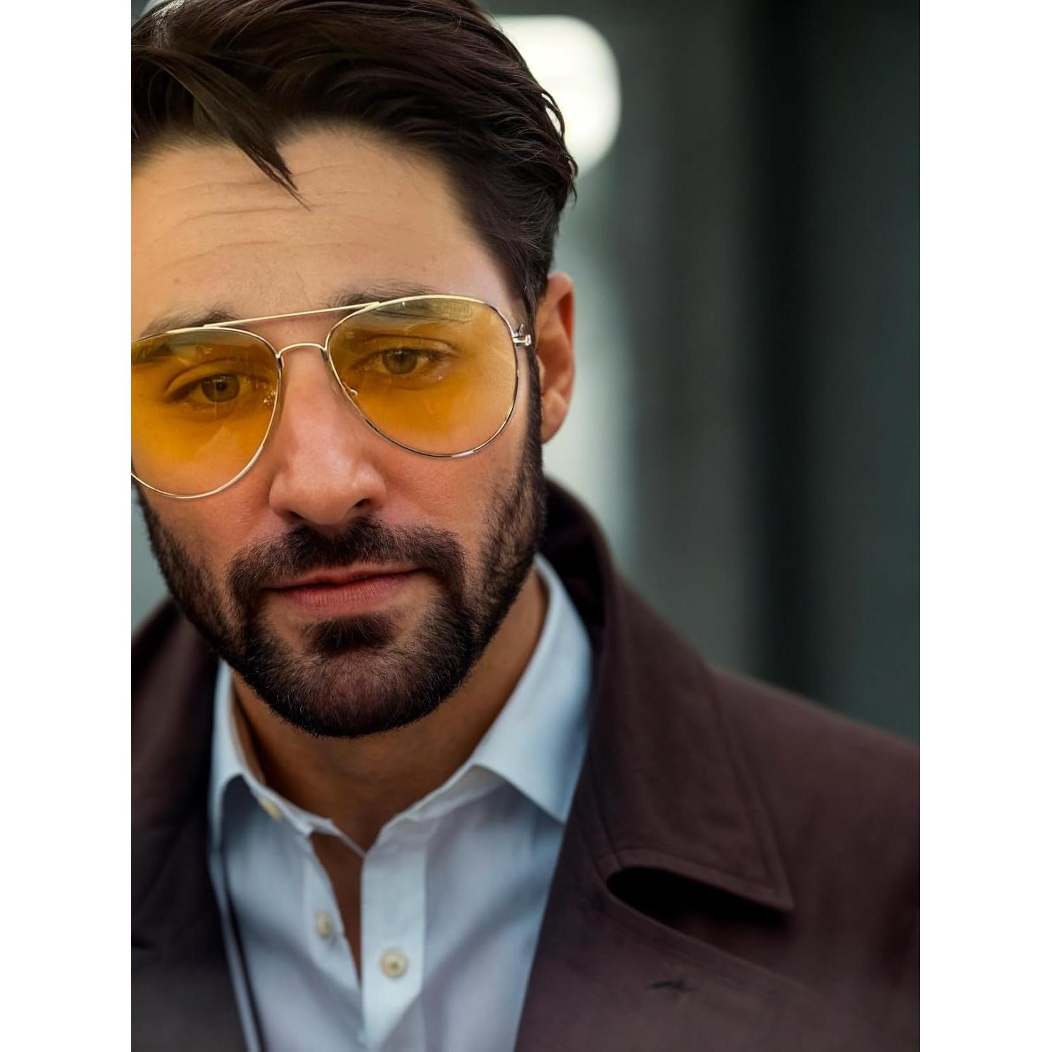 Gafas de Conducción Nocturna Polarizadas HD Amarillas