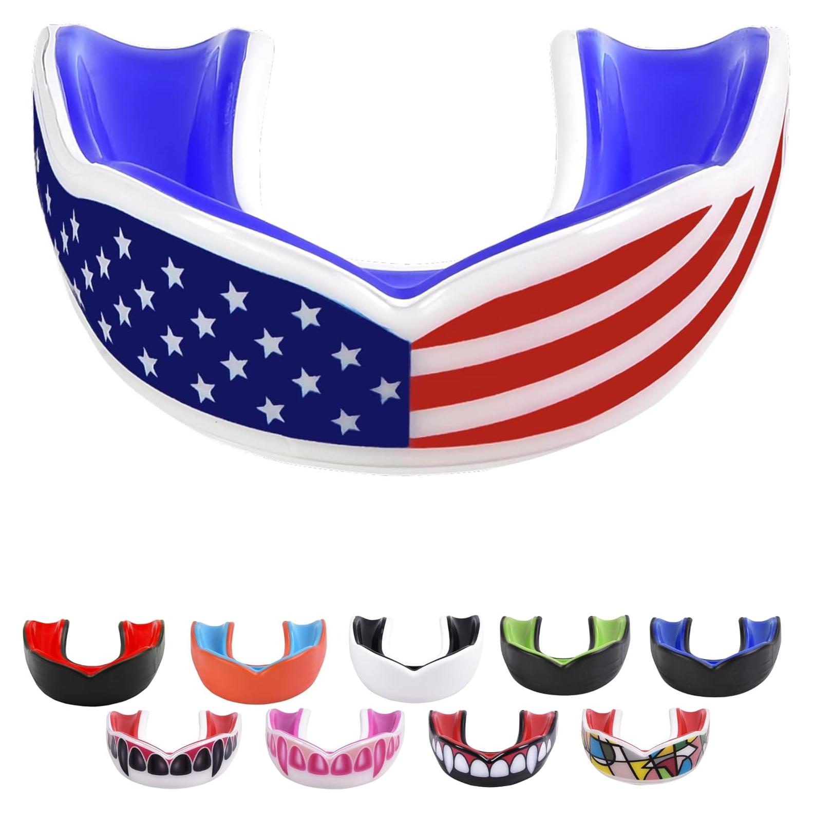 Protector Bucal Deportivo Oral Mart Adulto Bandera Americana