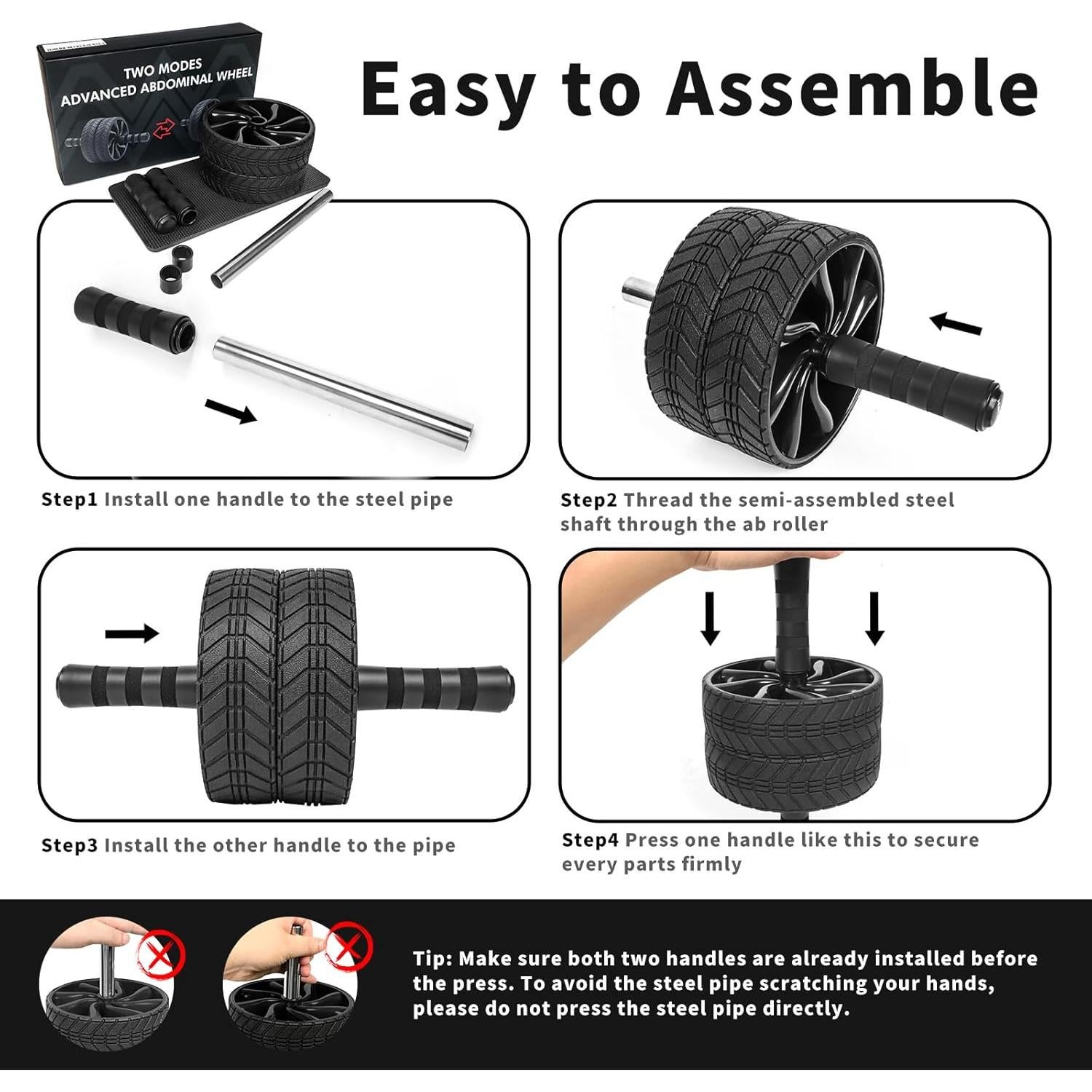 Rueda de Abdominales AGREJO - Equipo de Ejercicio Compacto