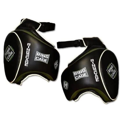 Guardia de Muslo Muay Thai Ring to Cage RC42C - Negro/Verde Marino