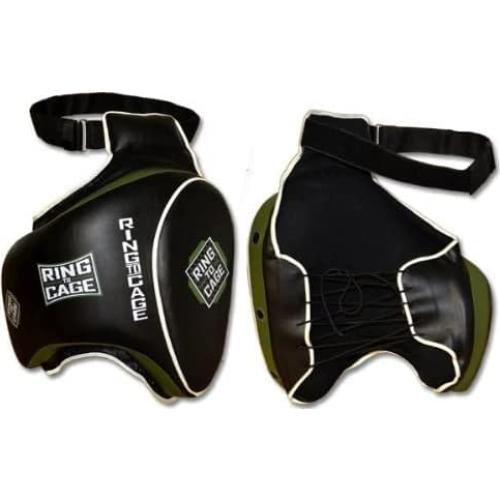 Guardia de Muslo Muay Thai Ring to Cage RC42C - Negro/Verde Marino