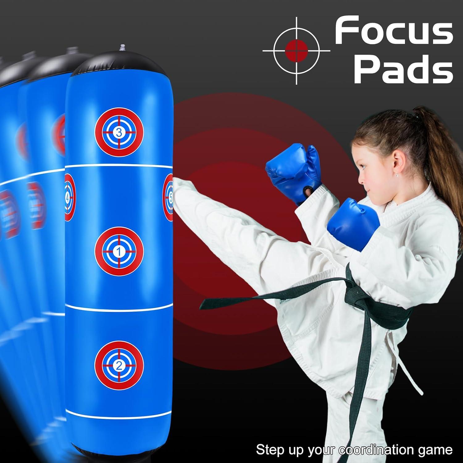 Juego de Boxeo Inflable para Niños Halloscume - 7 Piezas
