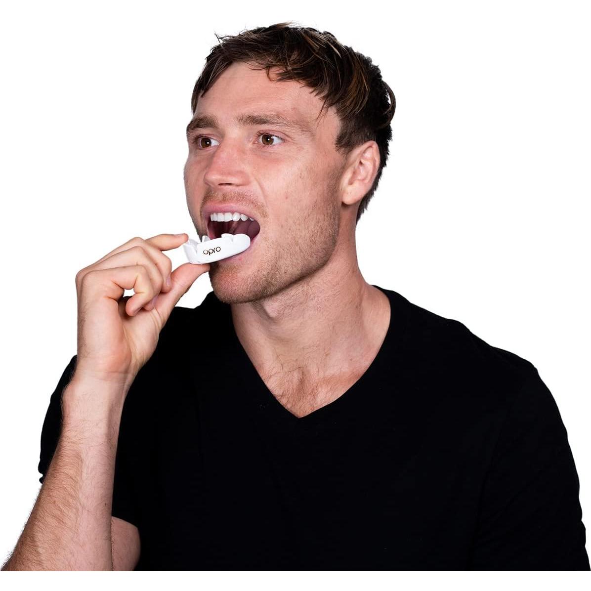 Protector Bucal OPRO Bronce Adulto Ajuste Personalizado Negro