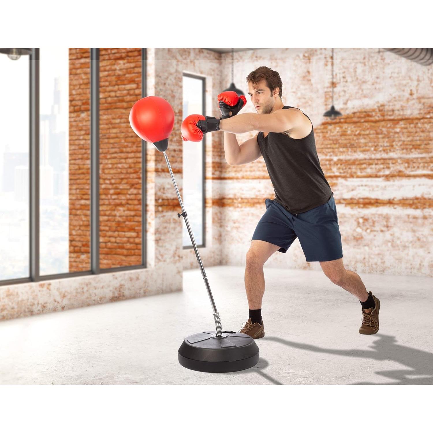 Saco de Boxeo Tech Tools con Soporte Ajustable 121-147 cm