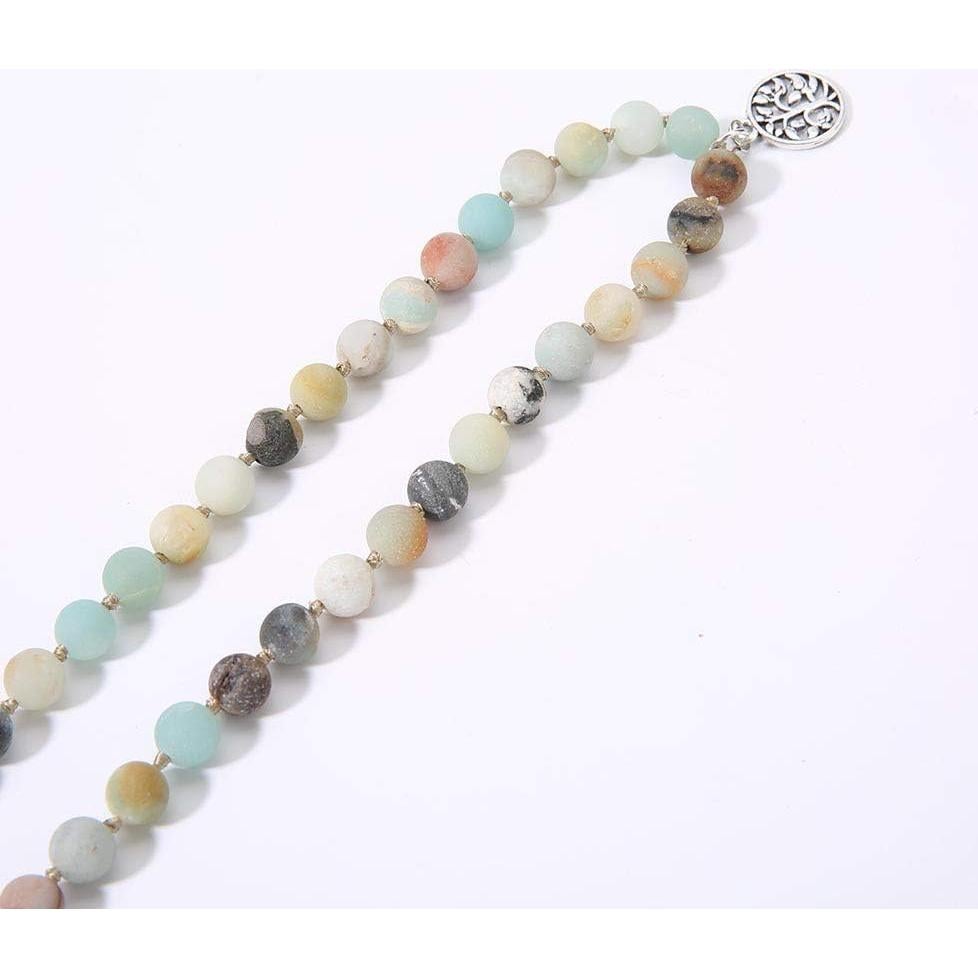 Collar de Meditación 108 Nudos BALIBALI con Amazonita Natural