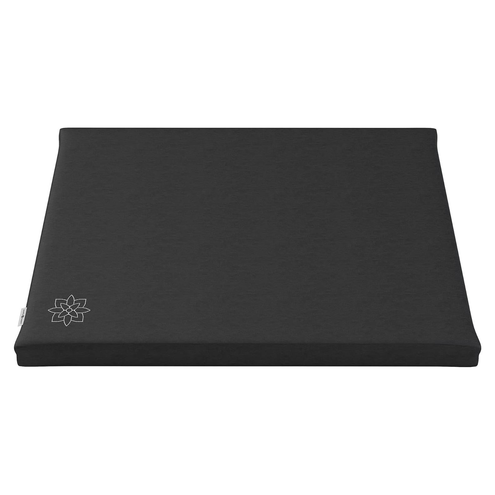 Alfombra de Meditación Zabuton Mindful Modern - Algodón Negro 71x91 cm