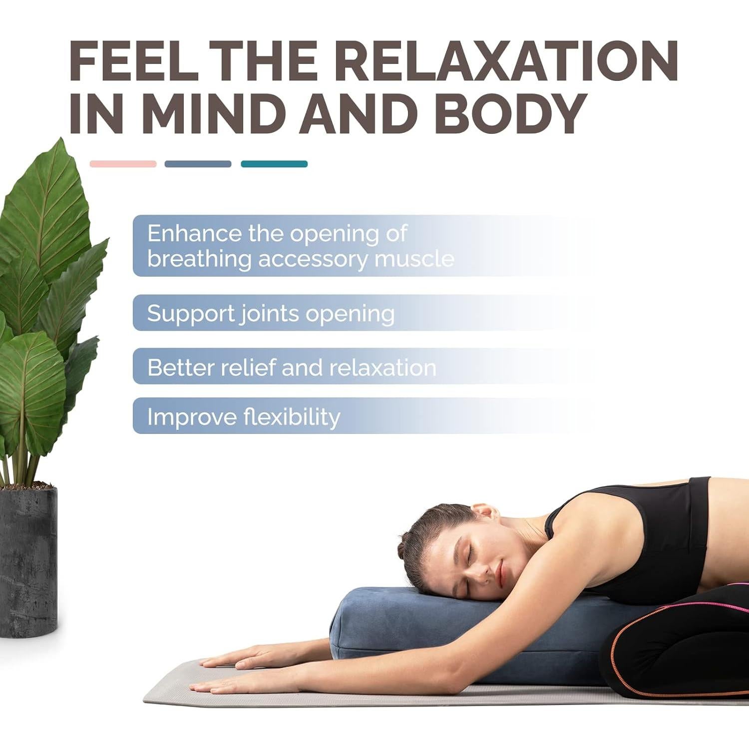 Cojín de Yoga Yes4All HSYH Azul Triple Capa 1.36 kg