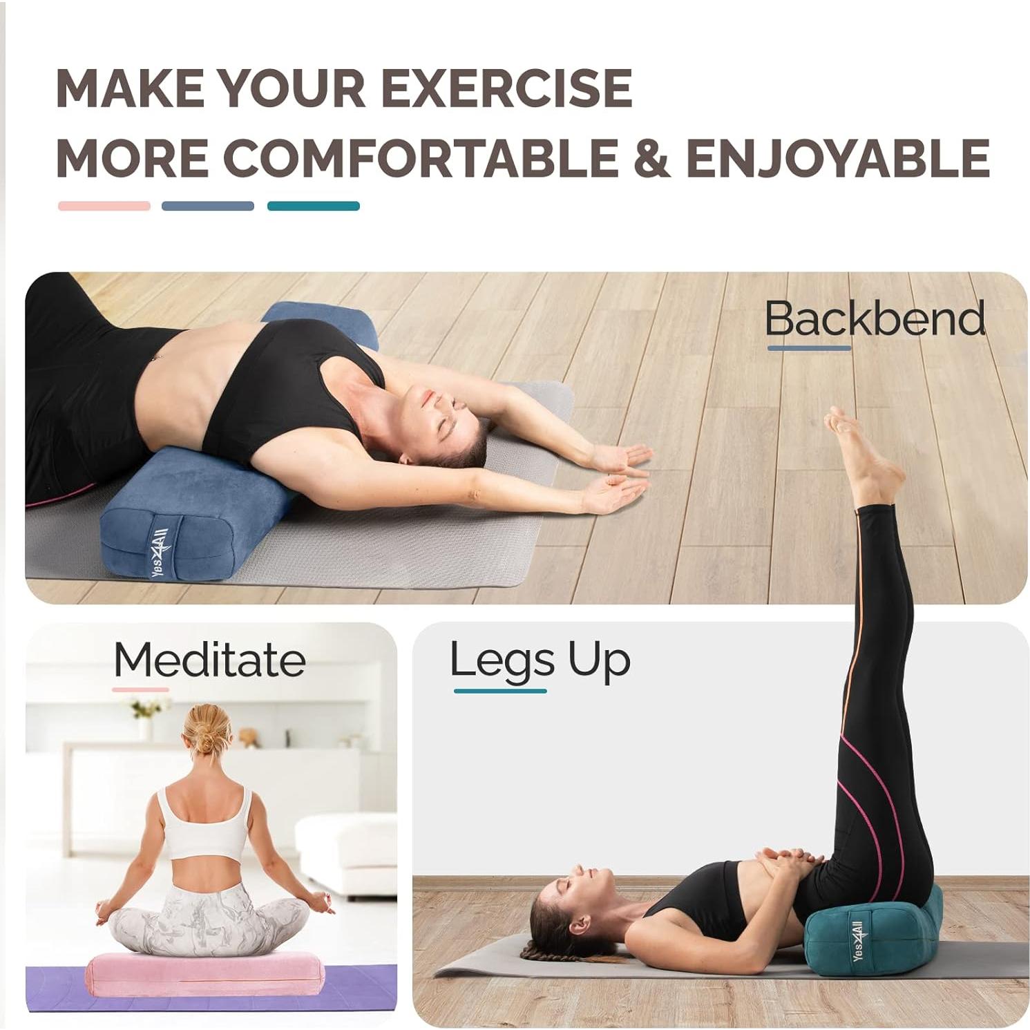 Cojín de Yoga Yes4All HSYH Azul Triple Capa 1.36 kg