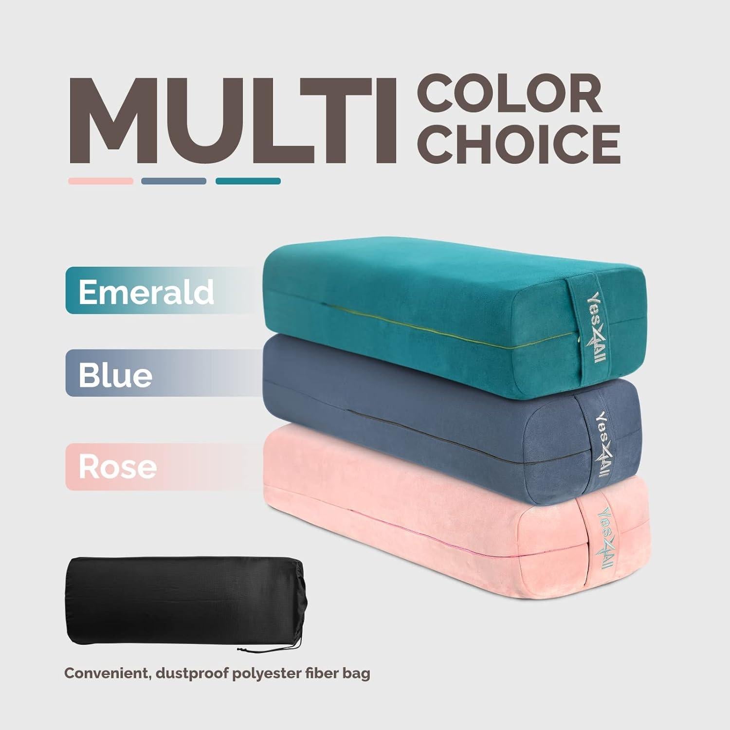 Cojín de Yoga Yes4All HSYH Azul Triple Capa 1.36 kg