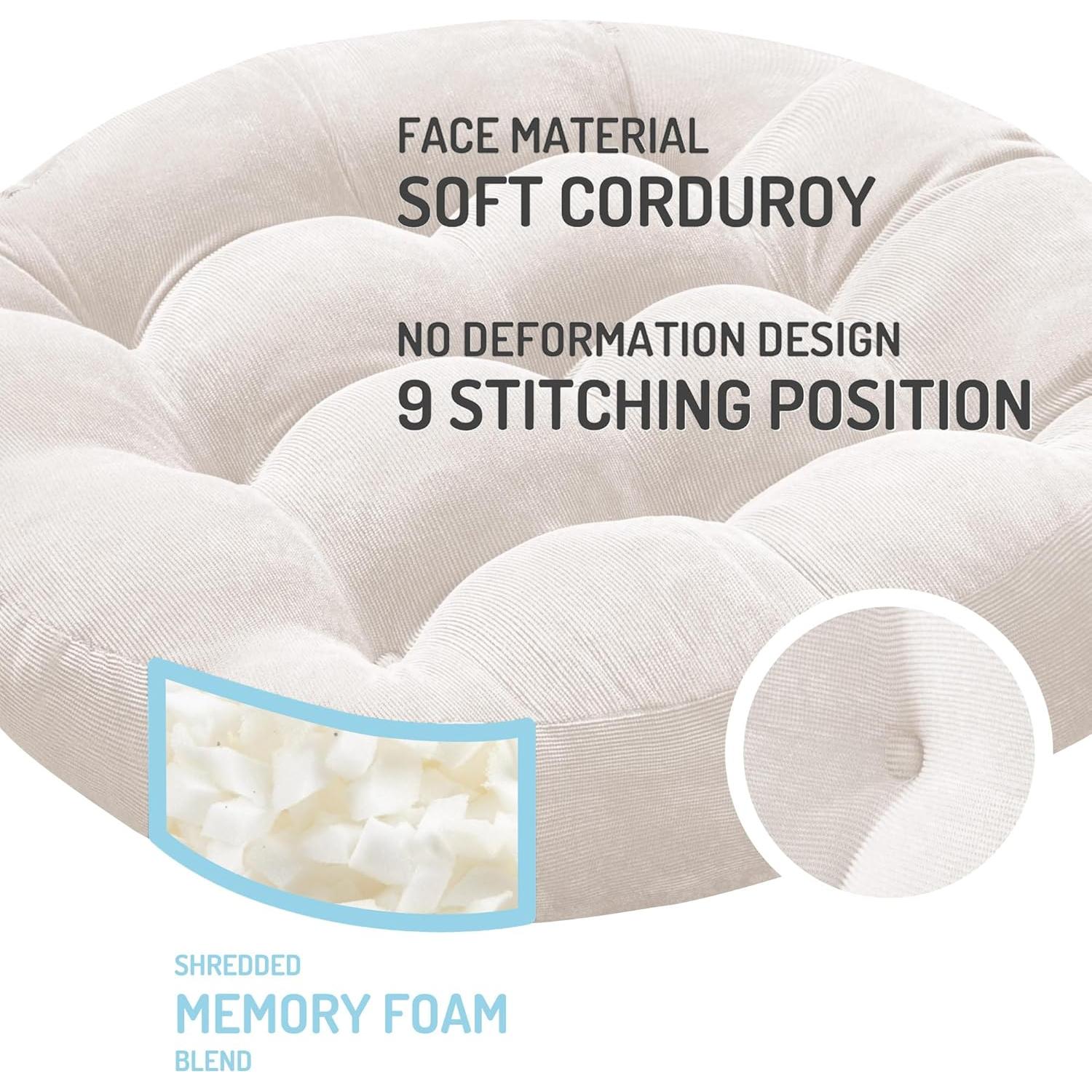 Almohada de Suelo Degrees of Comfort 22" Beige Acolchada