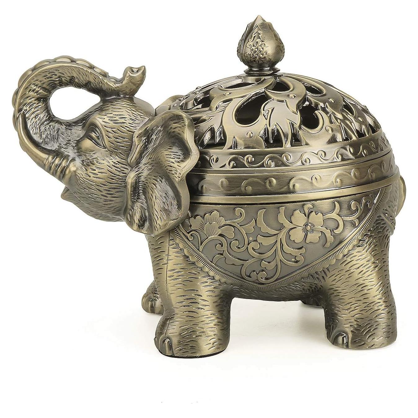 Soporte de Incienso K COOL Elefante Bronce 16x10x13cm