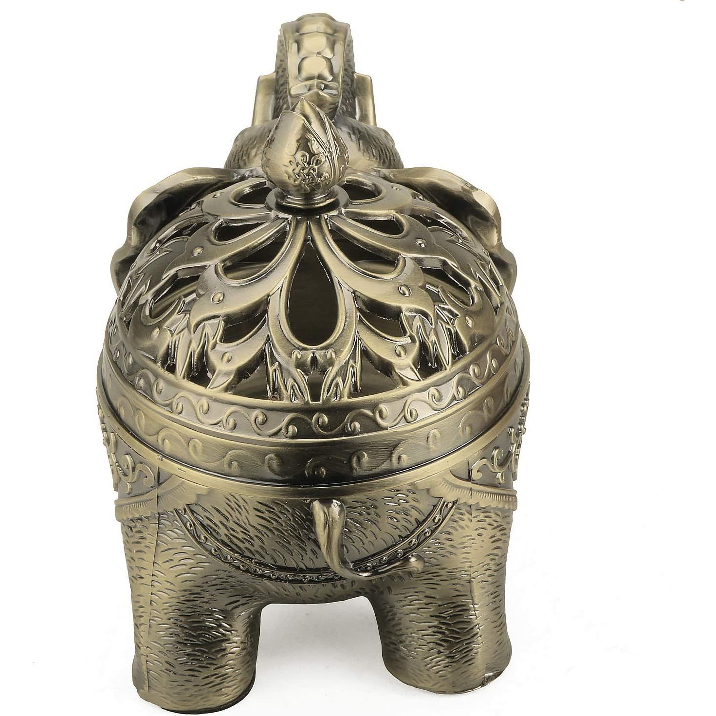 Soporte de Incienso K COOL Elefante Bronce 16x10x13cm