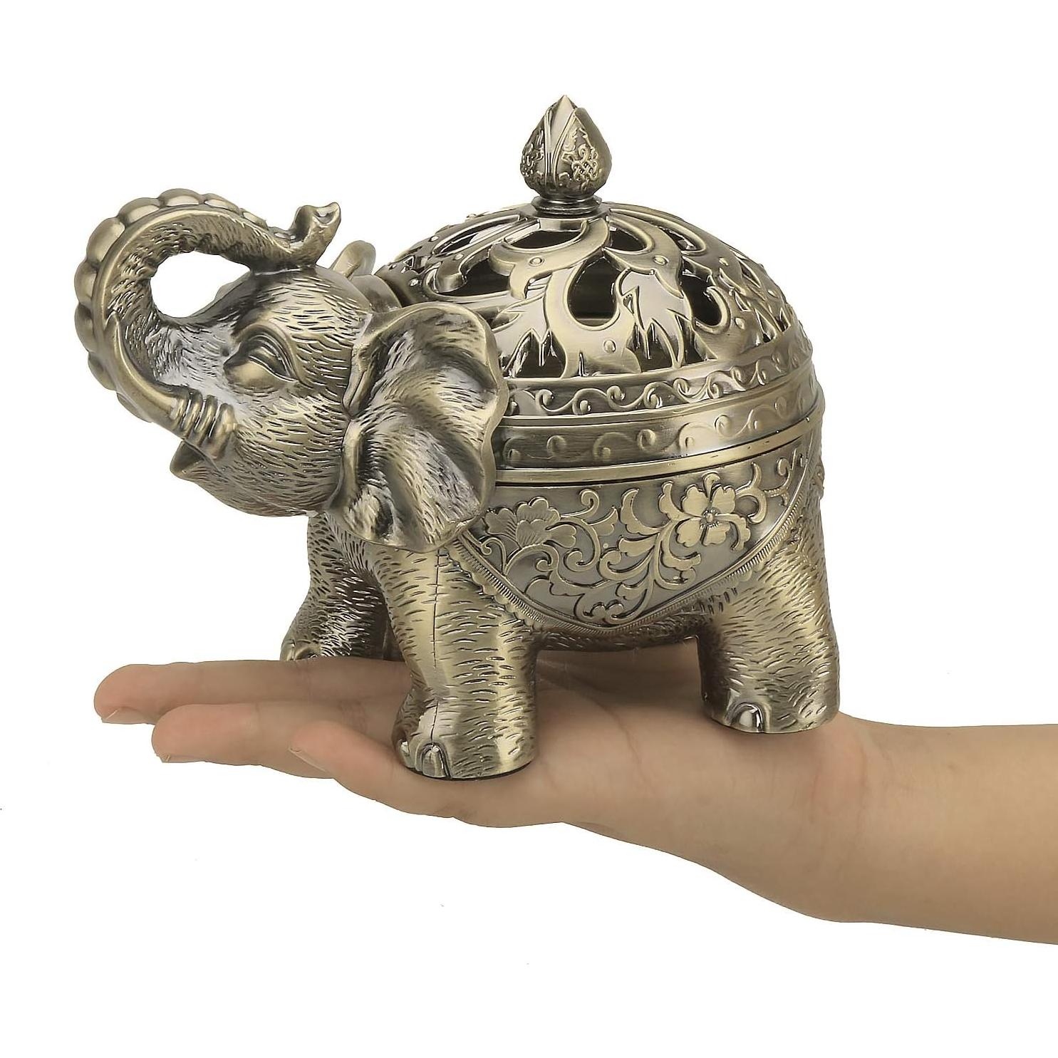 Soporte de Incienso K COOL Elefante Bronce 16x10x13cm