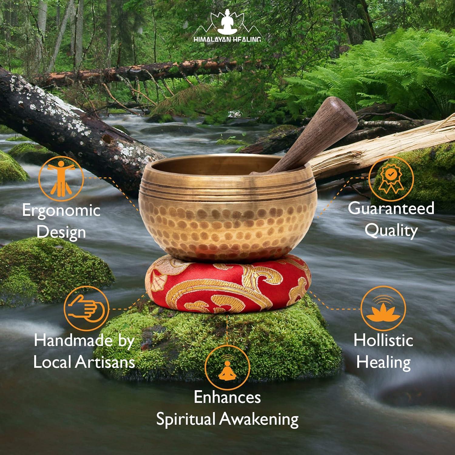 Cuenco Cantor Tibetano 7.62 cm Himalayan Healing - Oro