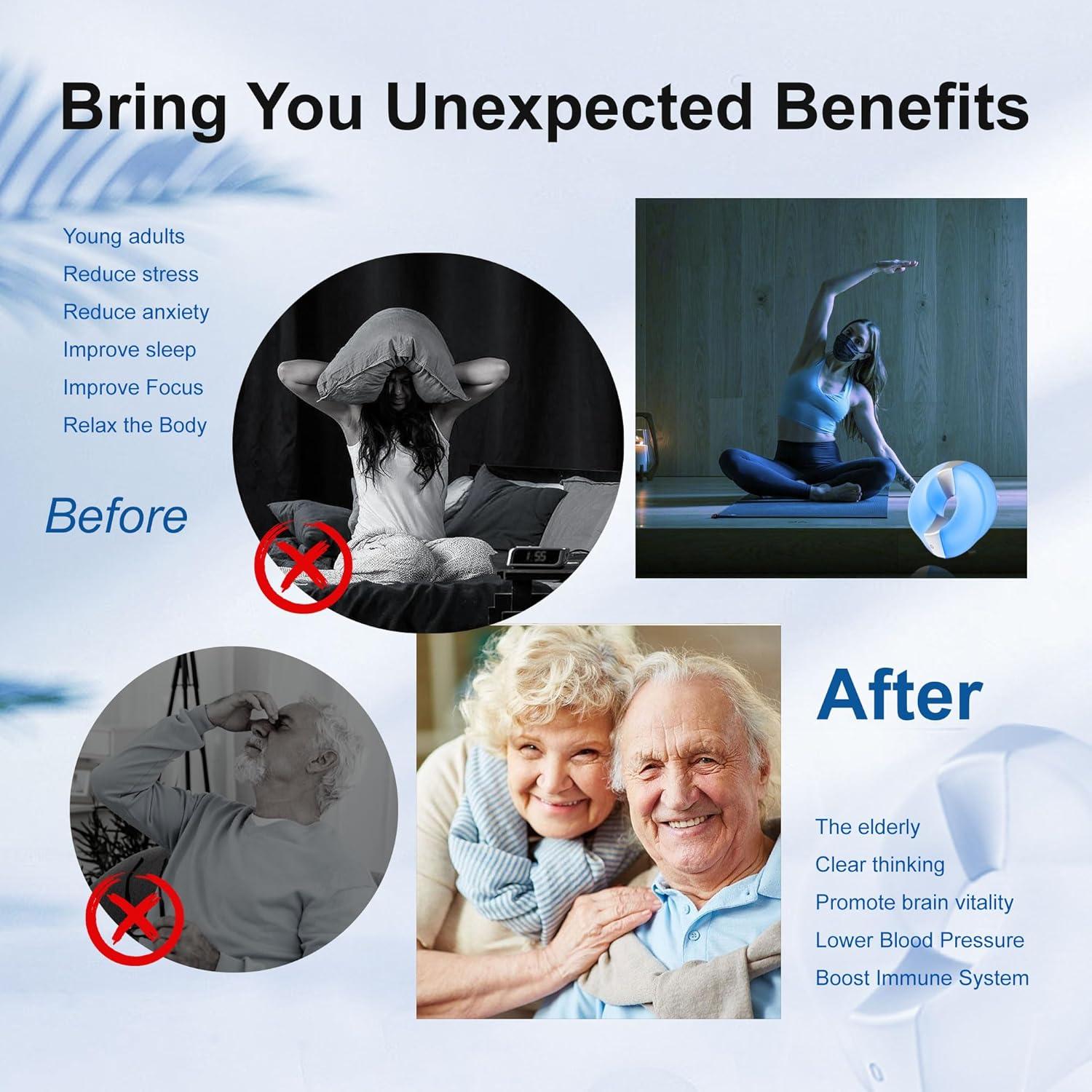 Luz de Respiración y Meditación Tseriact 3 en 1 - Alivio Estrés