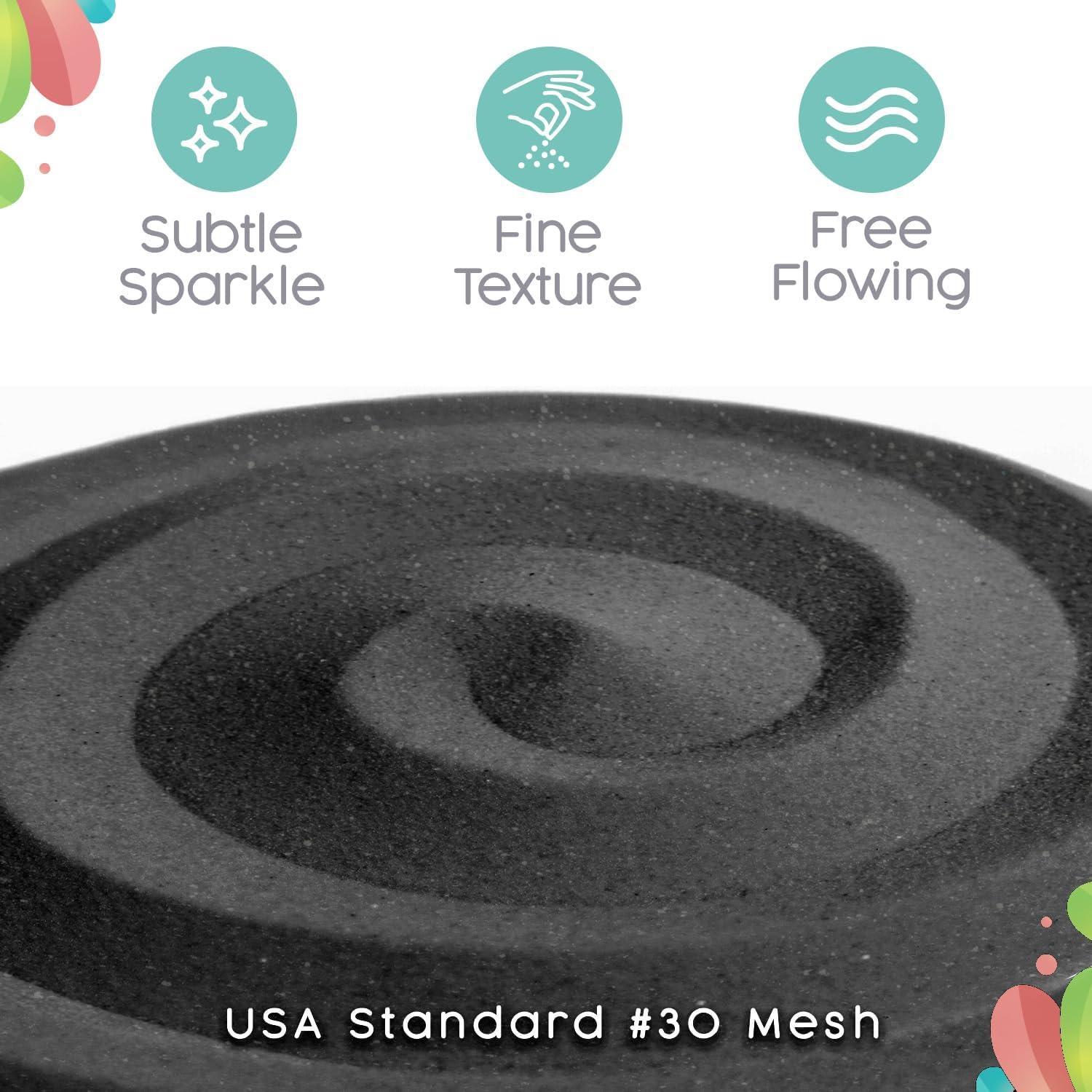 Arena Negra Sandsational Sparkle 1 LB para Bodas y Manualidades