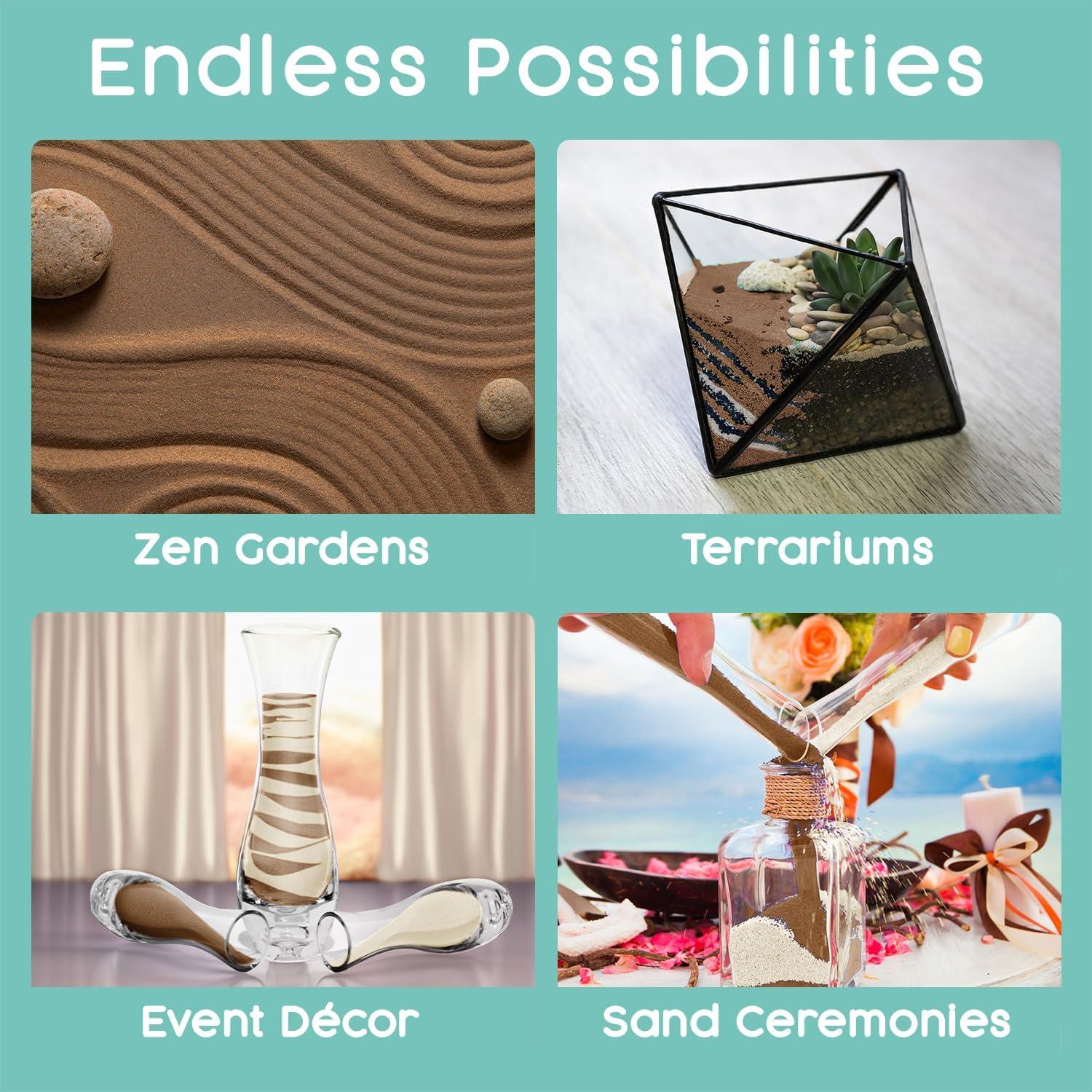 Arena Negra Sandsational Sparkle 1 LB para Bodas y Manualidades