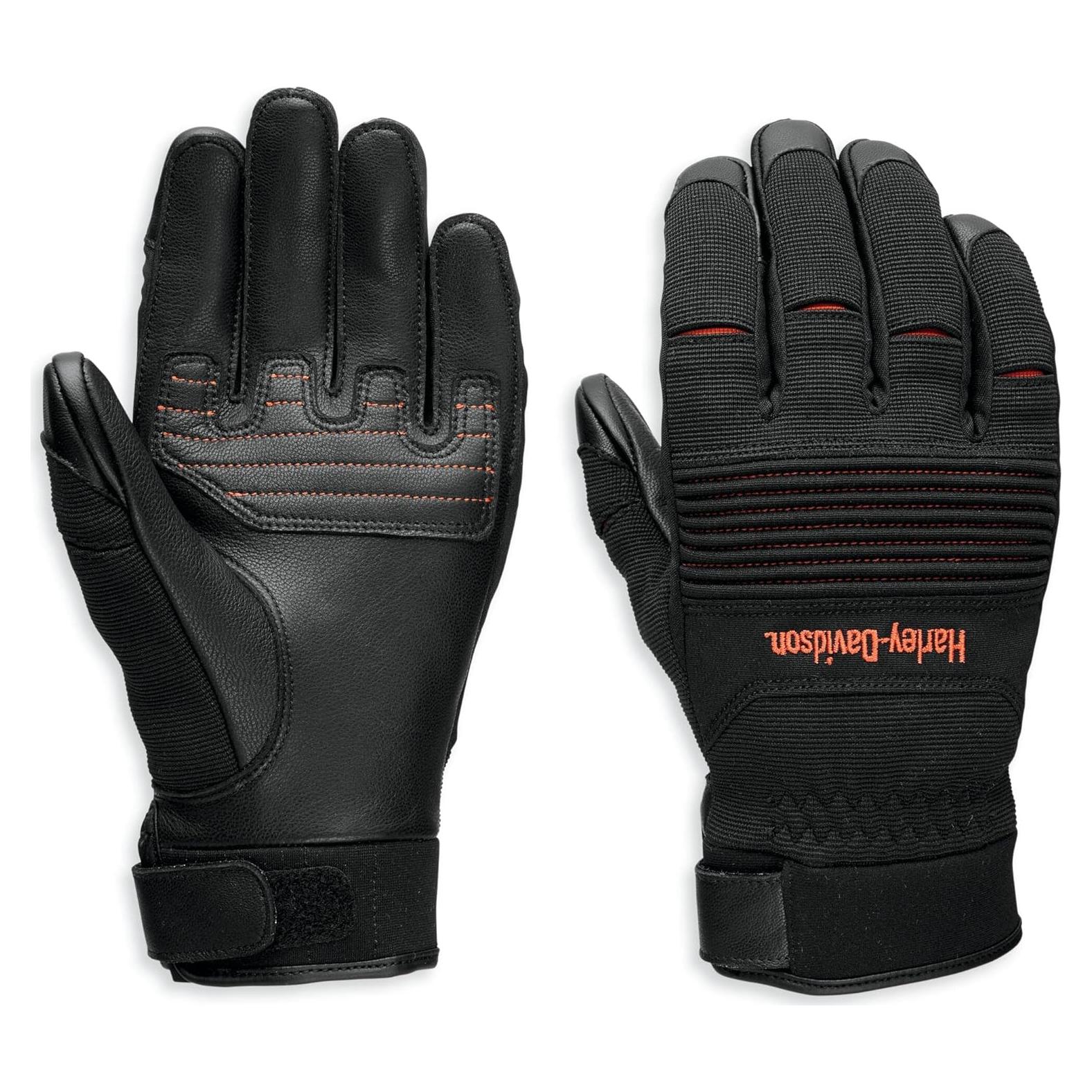 Guantes de Motocicleta Harley-Davidson Medianos Negro