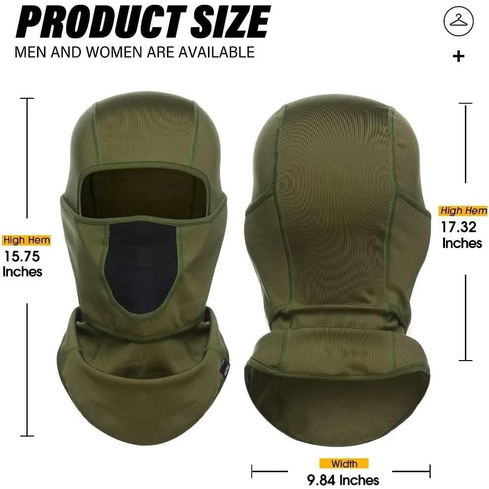 Máscara Balaclava Térmica para Esquí y Motociclismo Verde