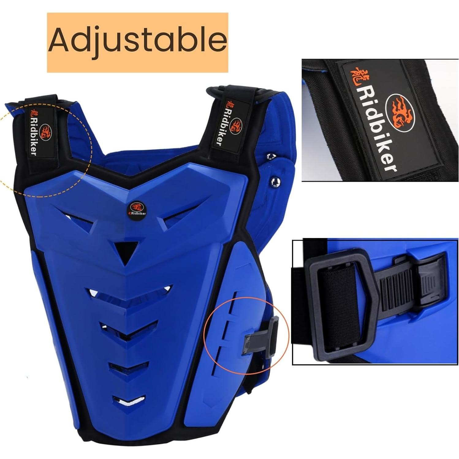 Protector de Pecho RIDBIKER para Motocicleta Ajustable Negro