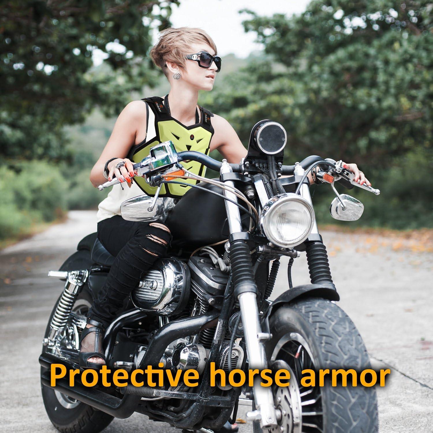 Protector de Pecho RIDBIKER para Motocicleta Ajustable Negro
