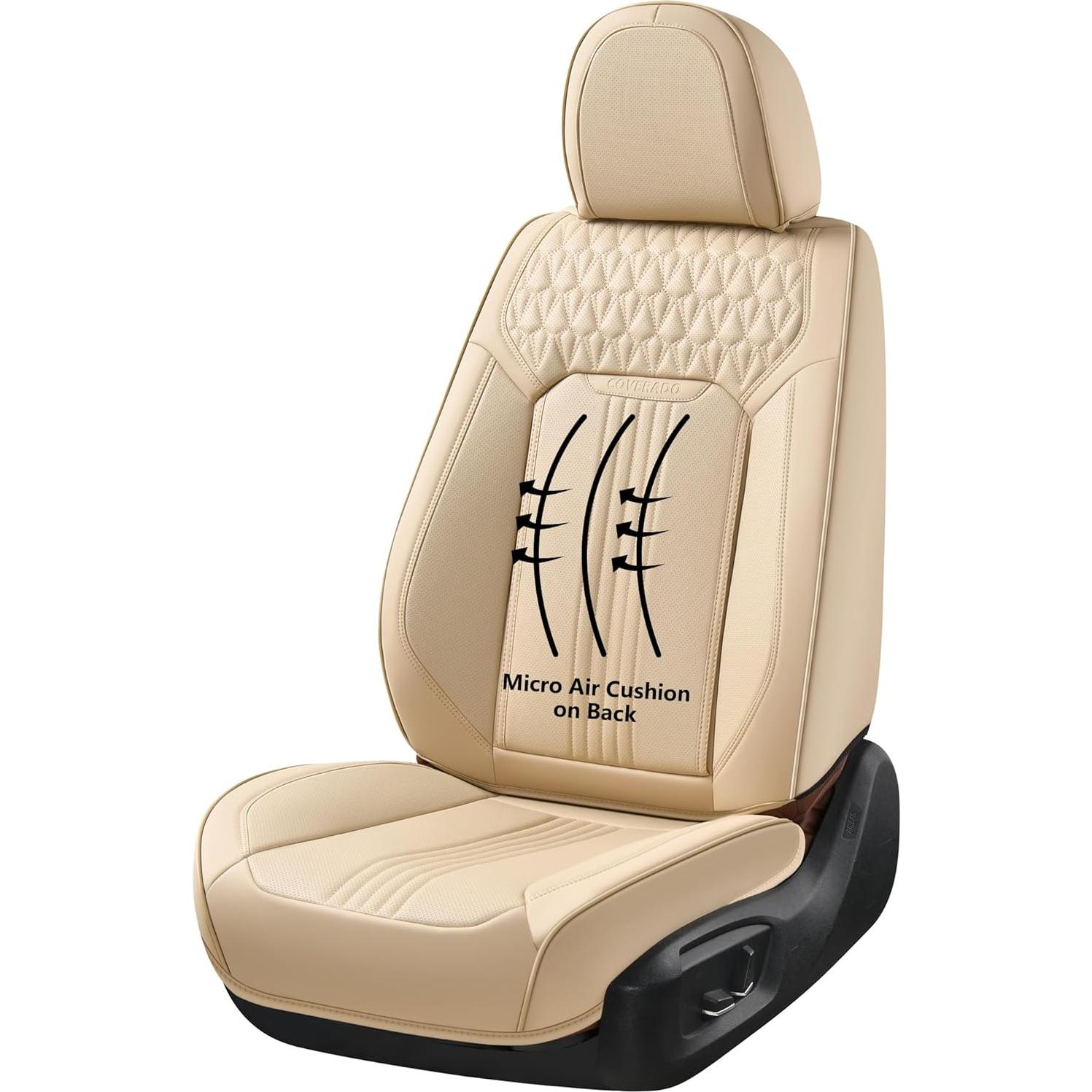 Cubiertas de Asiento Coverado SCU031 Beige Impermeables Universal