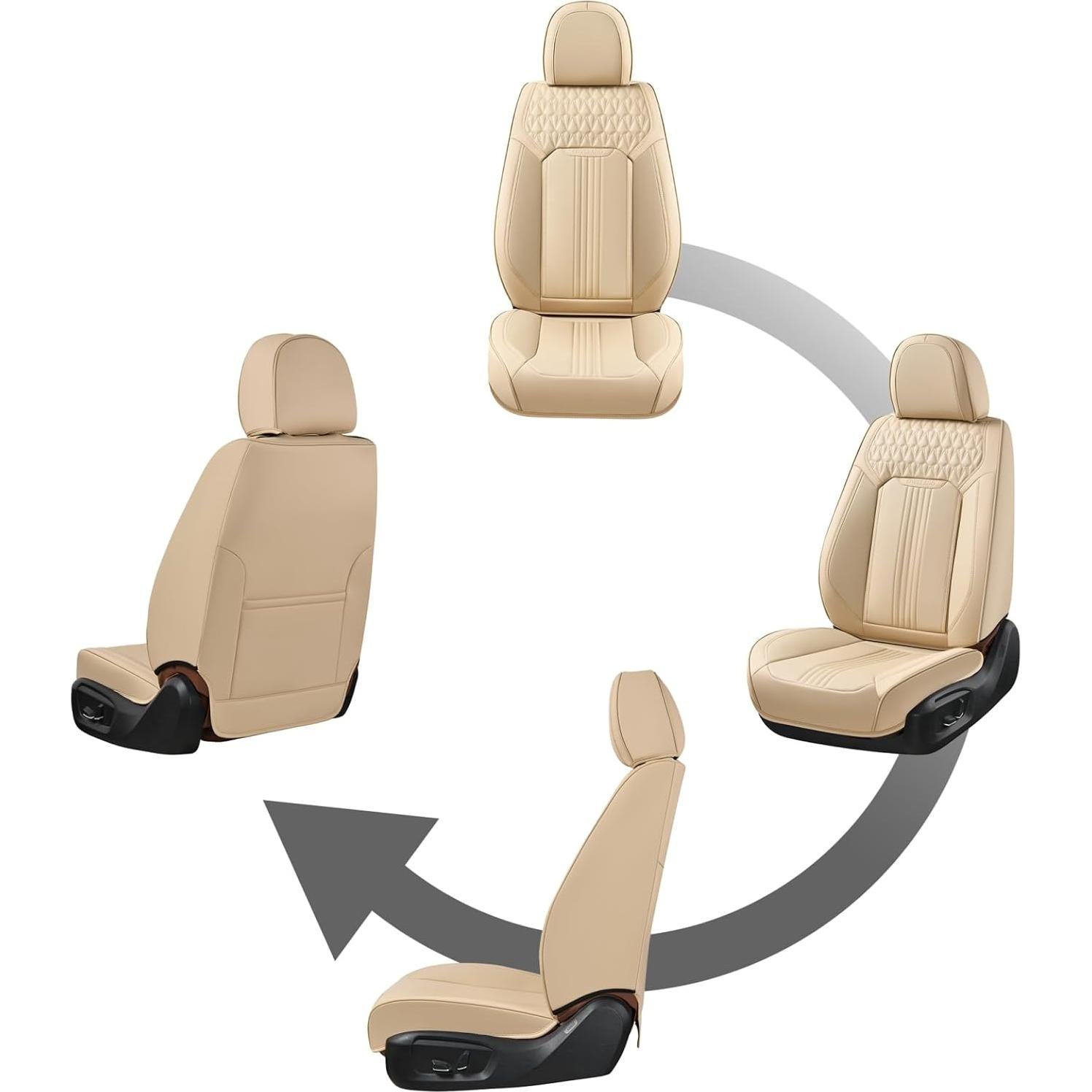 Cubiertas de Asiento Coverado SCU031 Beige Impermeables Universal
