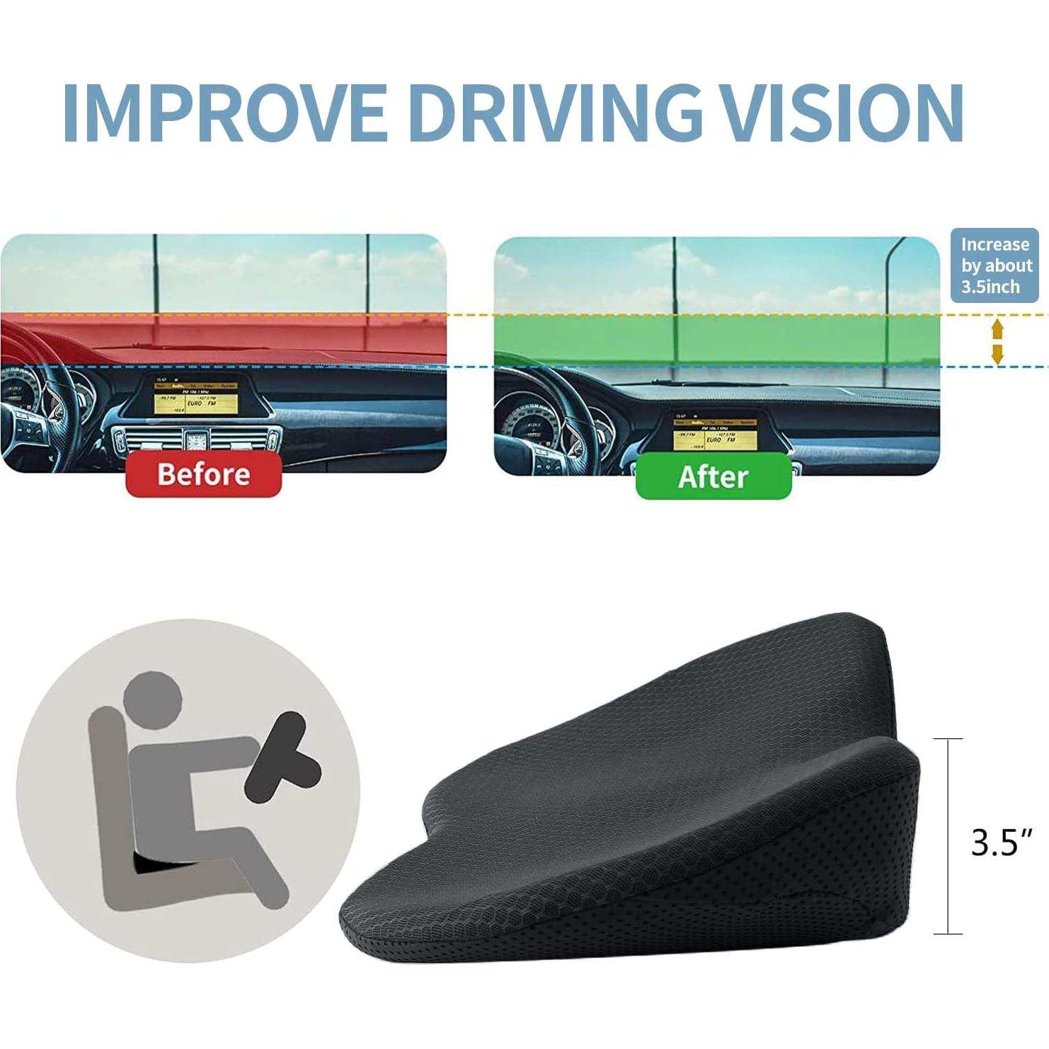 Cojín de Asiento Ergonómico KINGLETING Negro Espuma Viscoelástica