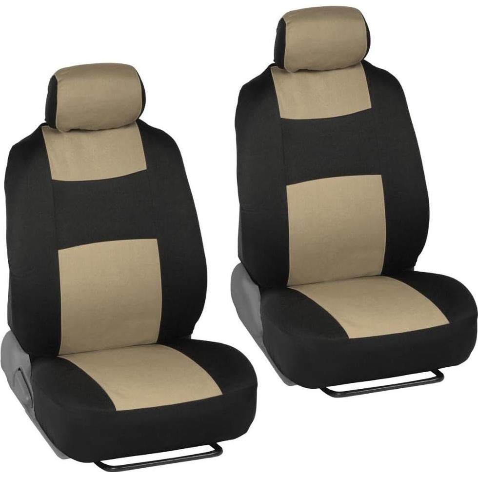Cubiertas de Asiento de Coche BDK PoliCloth Negro y Beige