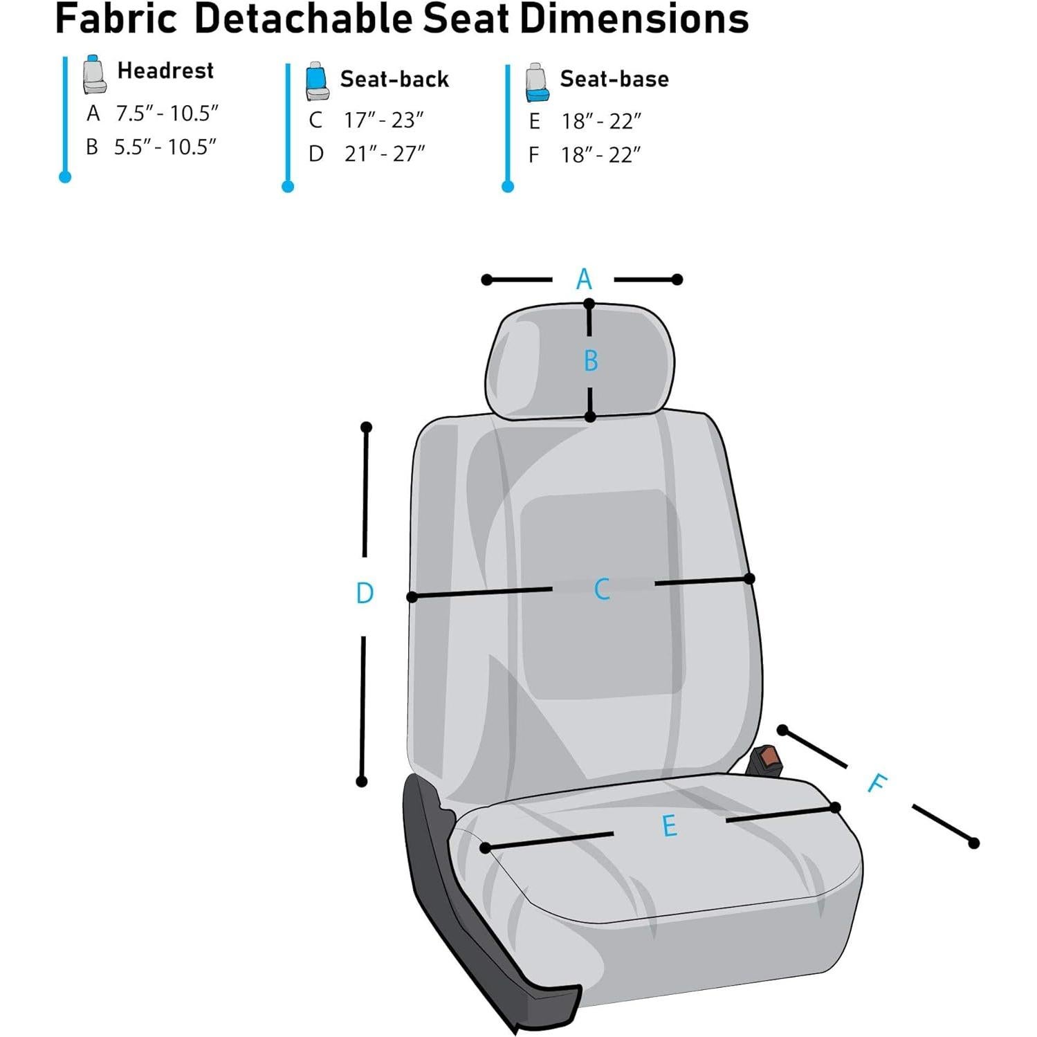 Fundas de Asiento FH Group Juego Frontal Beige/Negro Universal