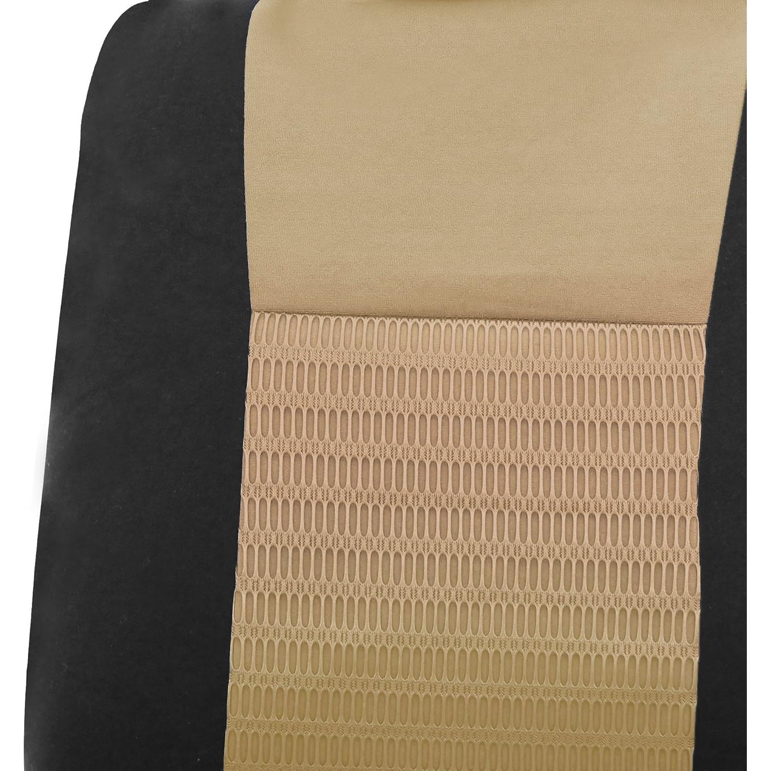 Fundas de Asiento FH Group Juego Frontal Beige/Negro Universal