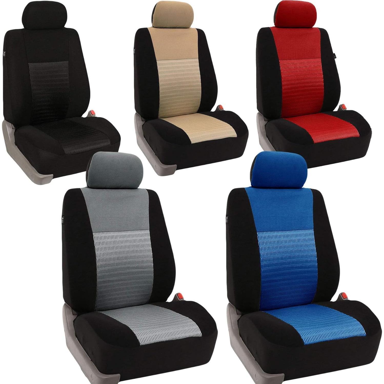Fundas de Asiento FH Group Juego Frontal Beige/Negro Universal