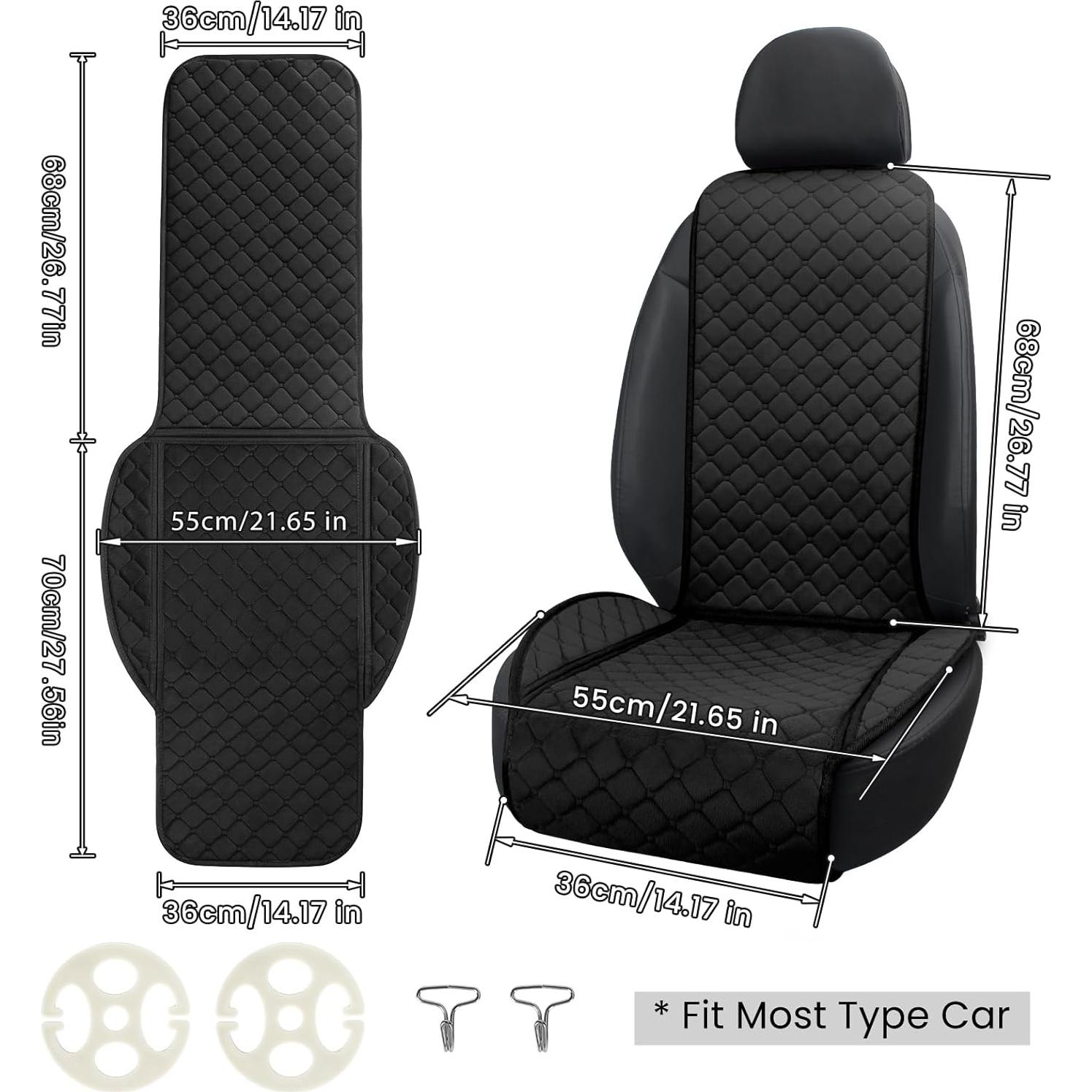Funda de Asiento de Coche Surpassme Universal Acolchada Negra