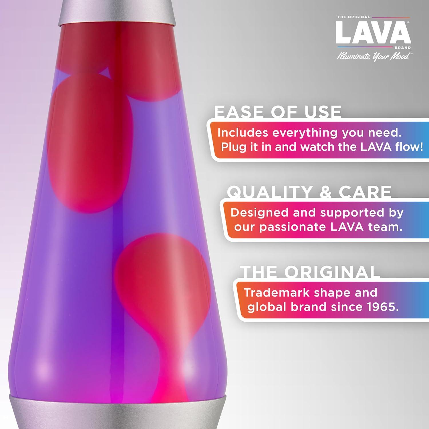 Lámpara de Lava Lava 2121 Púrpura/Rosa 36.83 cm Aluminio