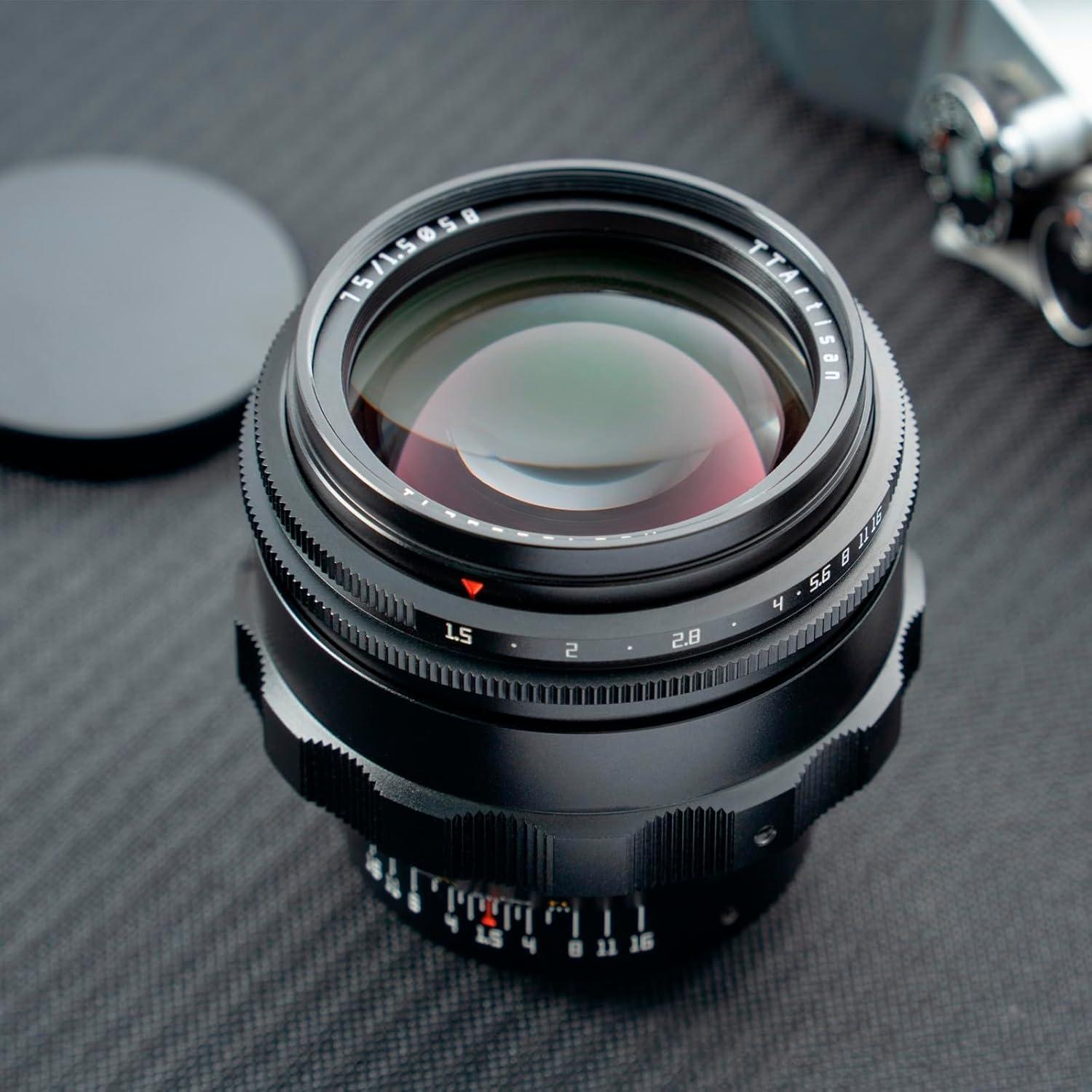 Lente Prime Manual TTArtisan 75mm F1.5 Montura M42