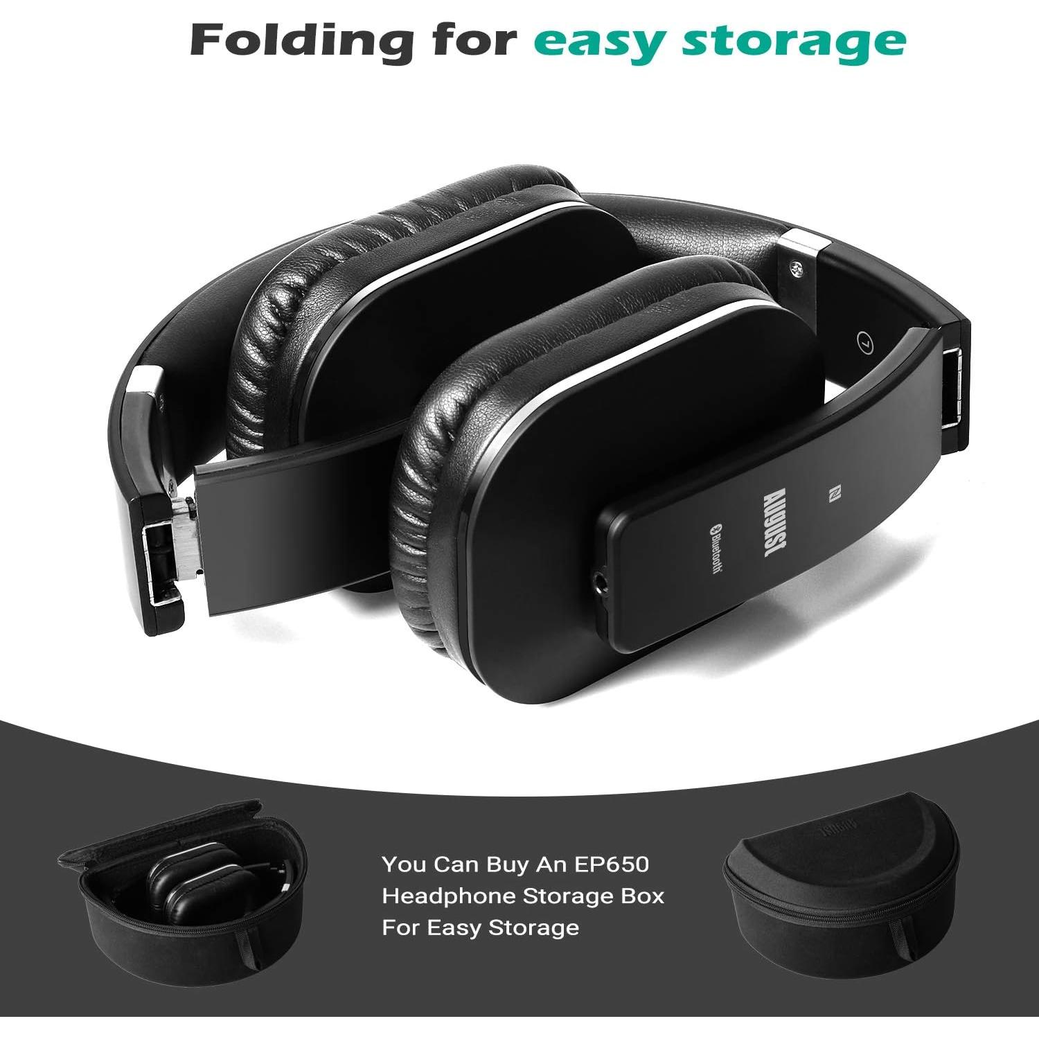 Auriculares Inalámbricos August EP650 - Sonido Graves y Confort