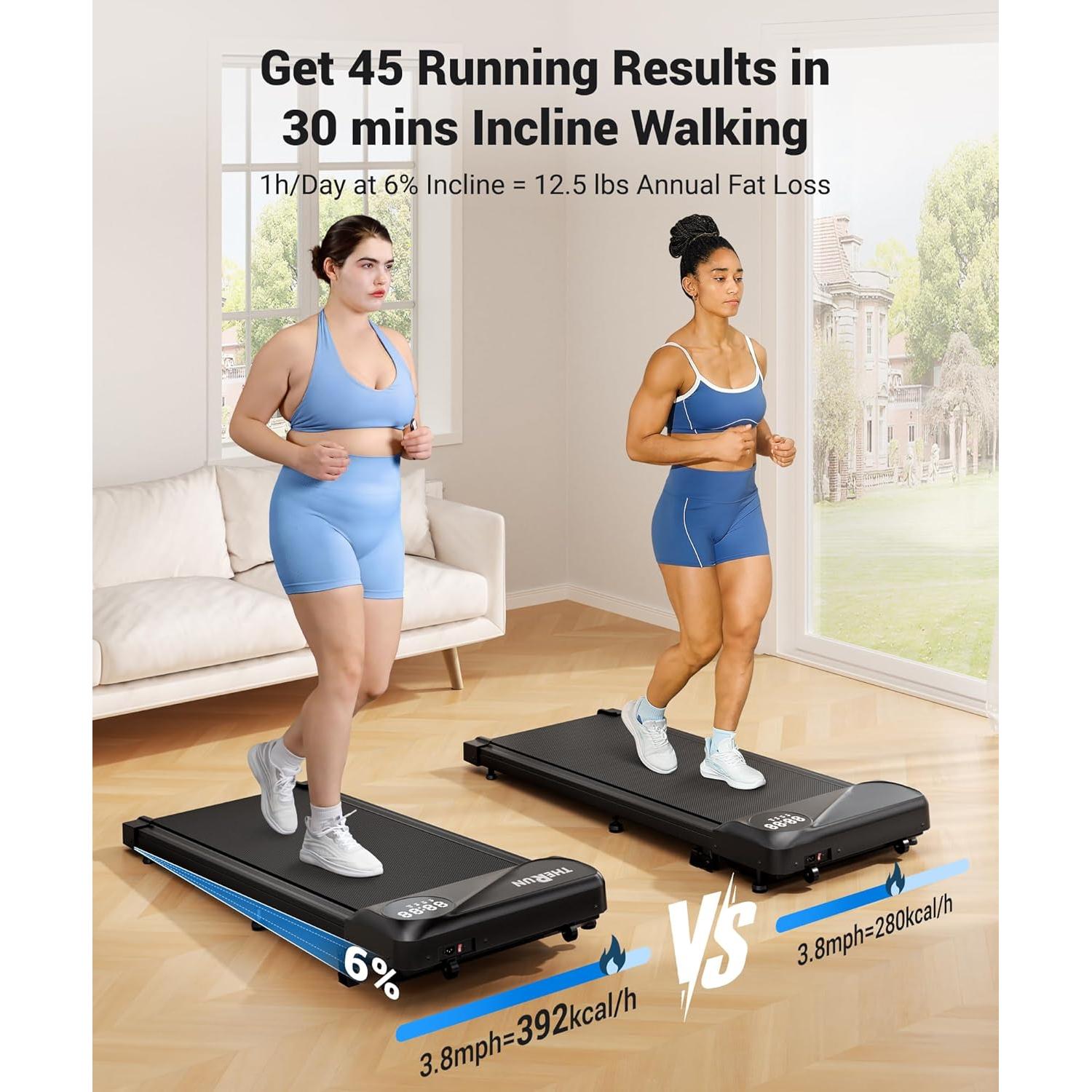 Caminadora Bajo Escritorio THERUN YT05P-C 2.5HP 136kg Inclinación