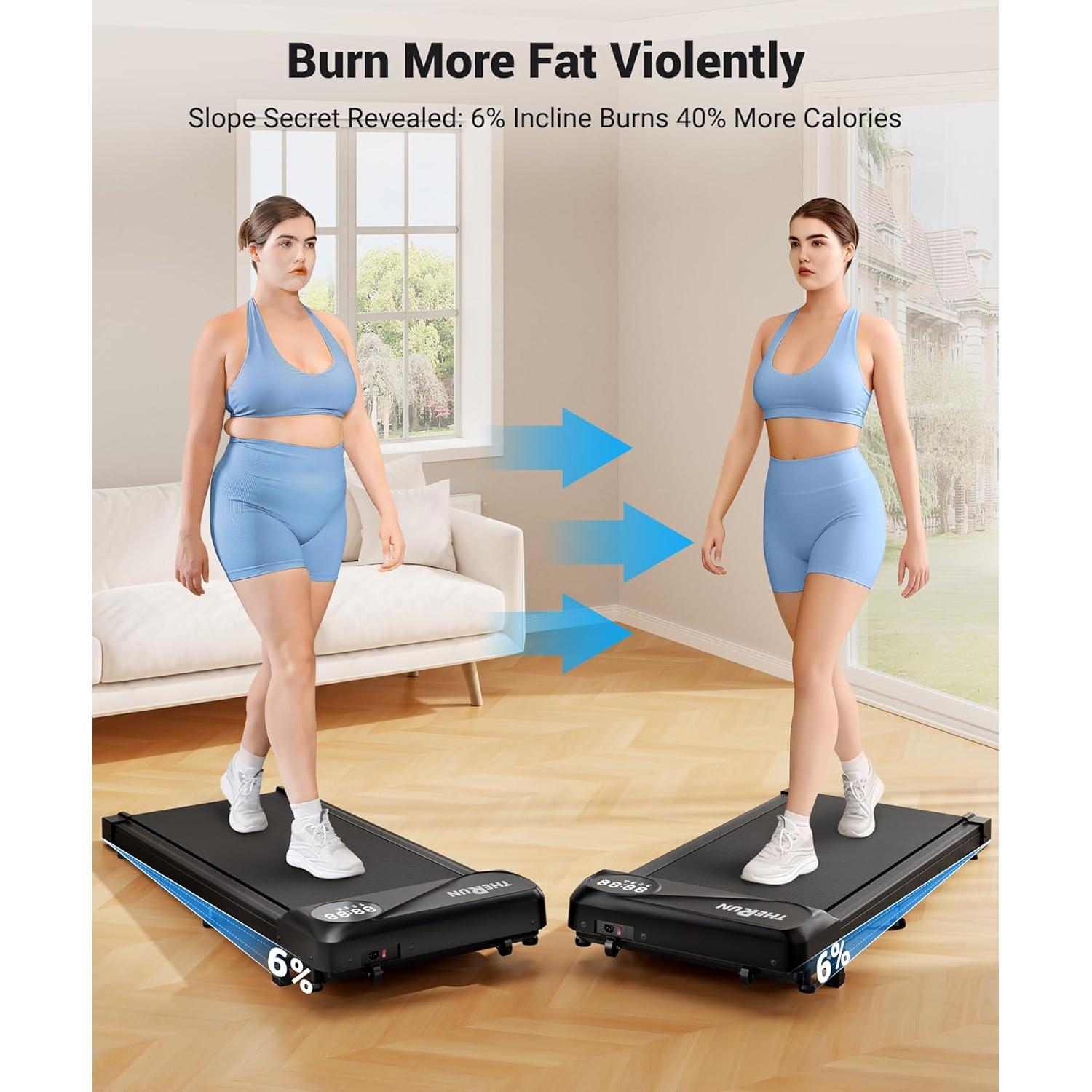 Caminadora Bajo Escritorio THERUN YT05P-C 2.5HP 136kg Inclinación