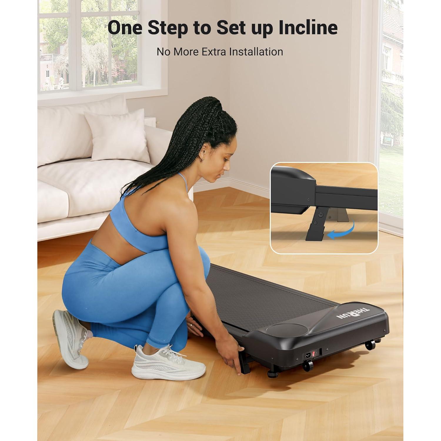 Caminadora Bajo Escritorio THERUN YT05P-C 2.5HP 136kg Inclinación