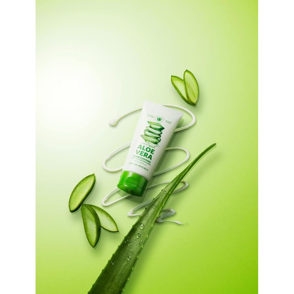 Limpiador Espumoso Nature Republic Aloe Vera 150ml Hidratante