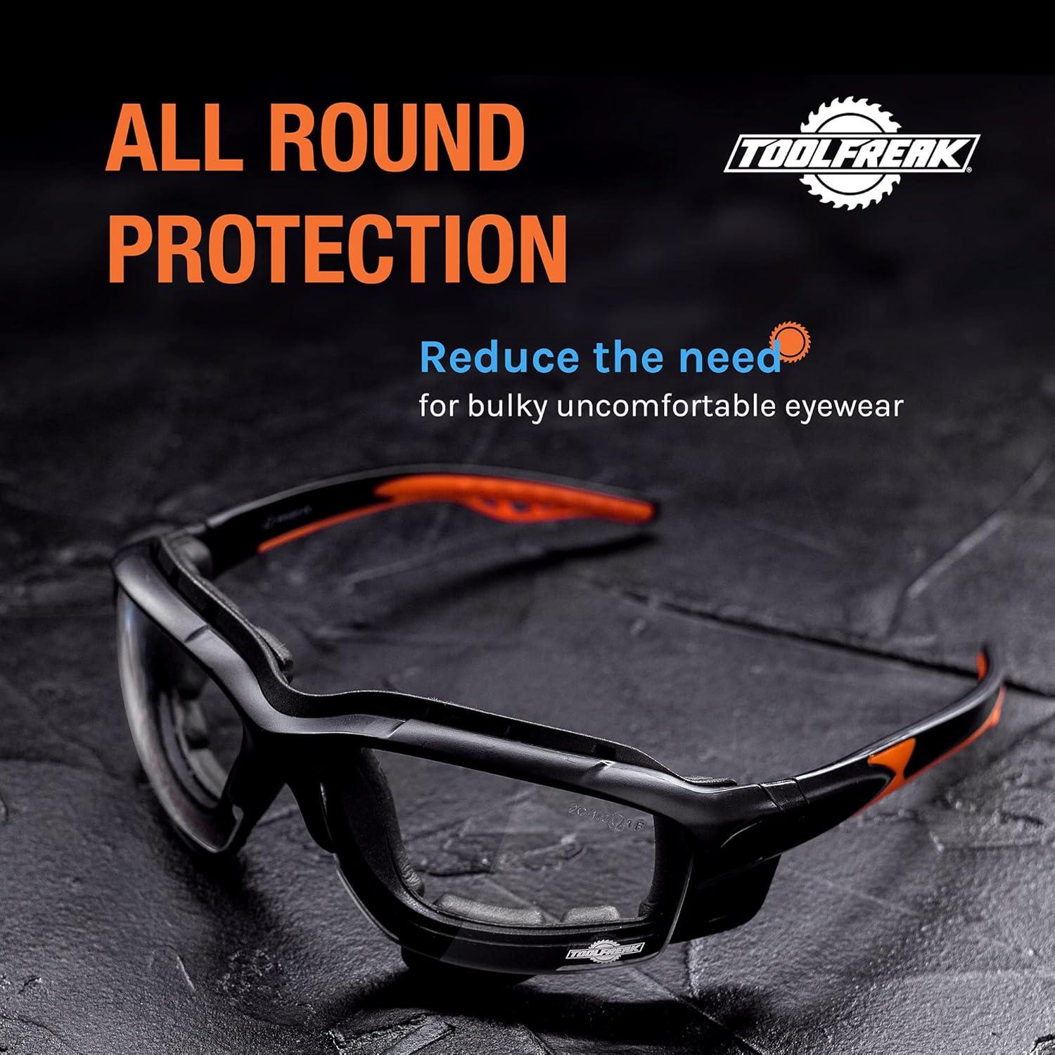 Gafas de Seguridad ToolFreak Spoggles ANSI Z87 Lentes Claros