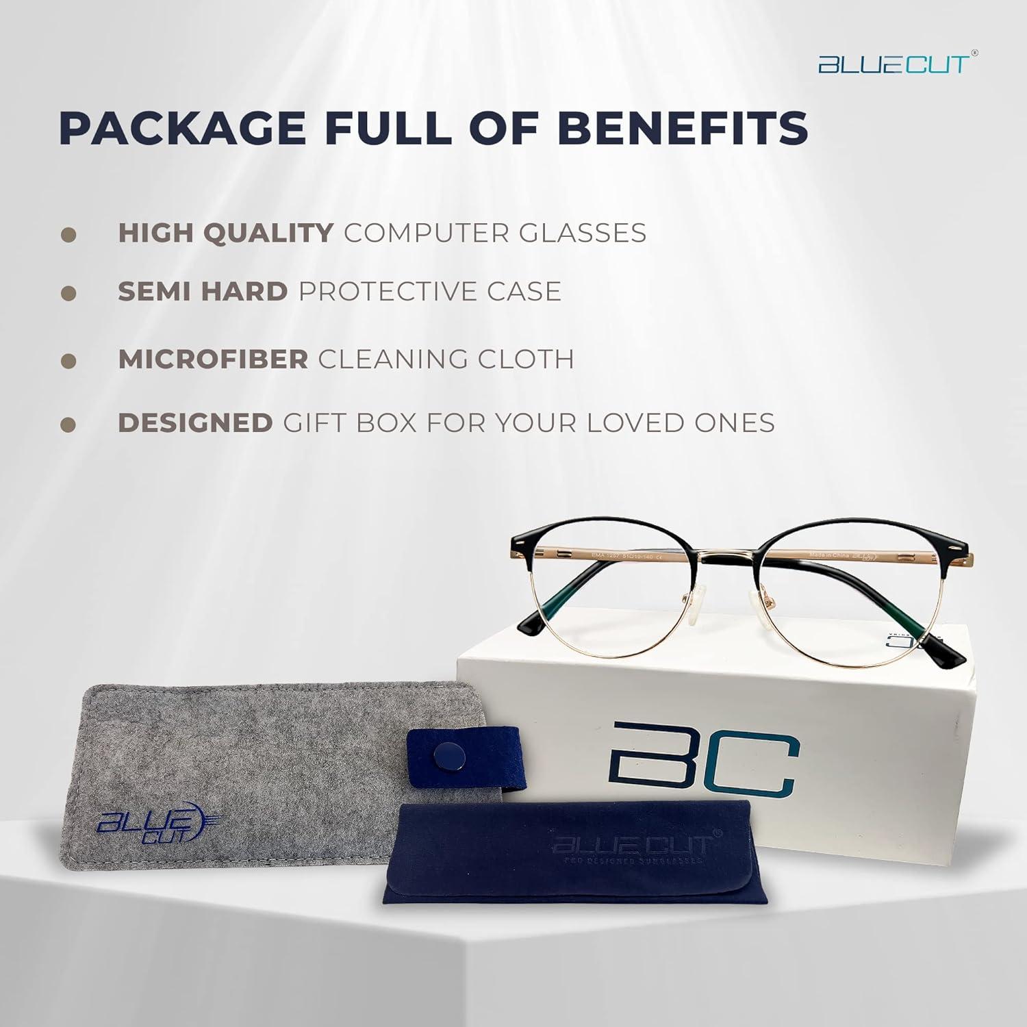 Gafas de Bloqueo de Luz Azul Blue Cut - Unisex, Vintage, Anti-Fatiga