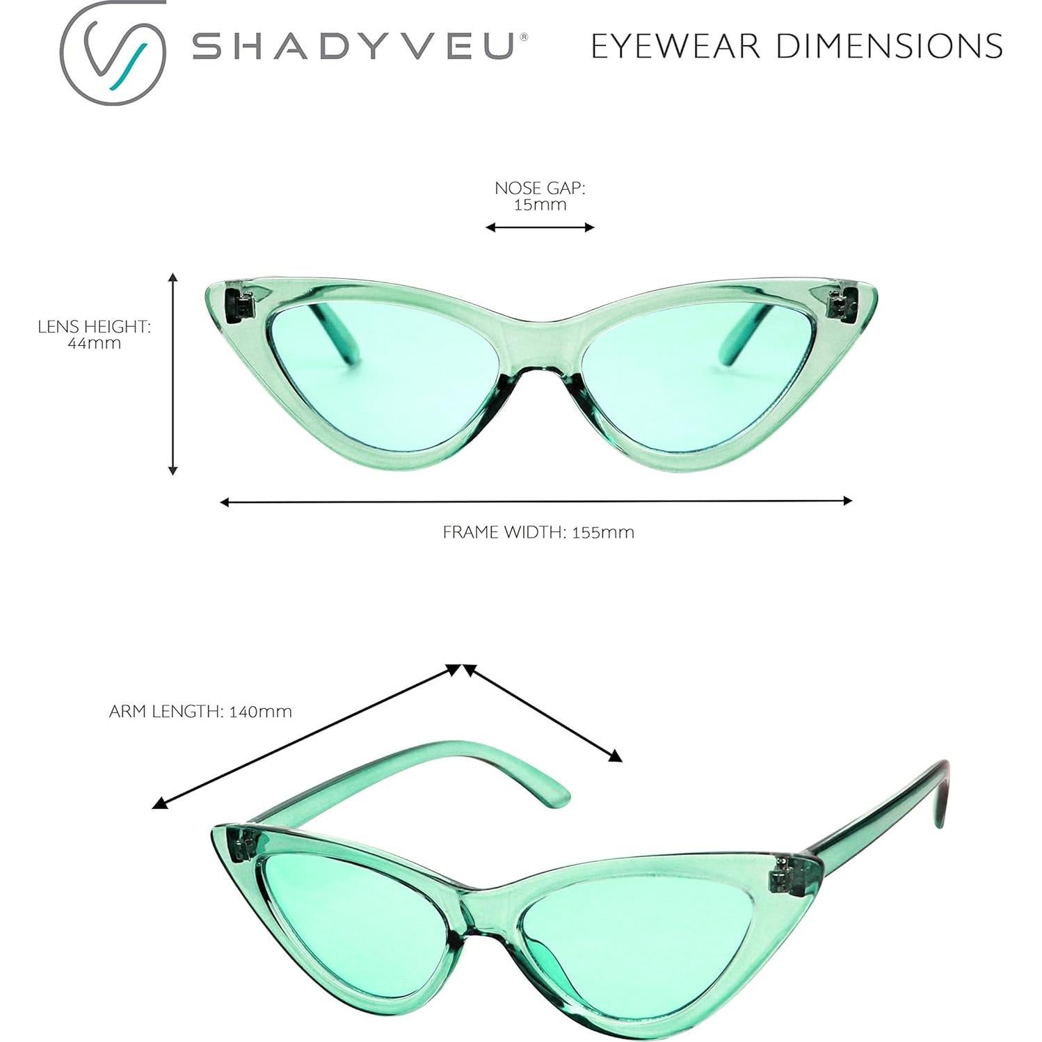 Gafas de sol ShadyVEU Ojo de Gato Retro Color Caramelo